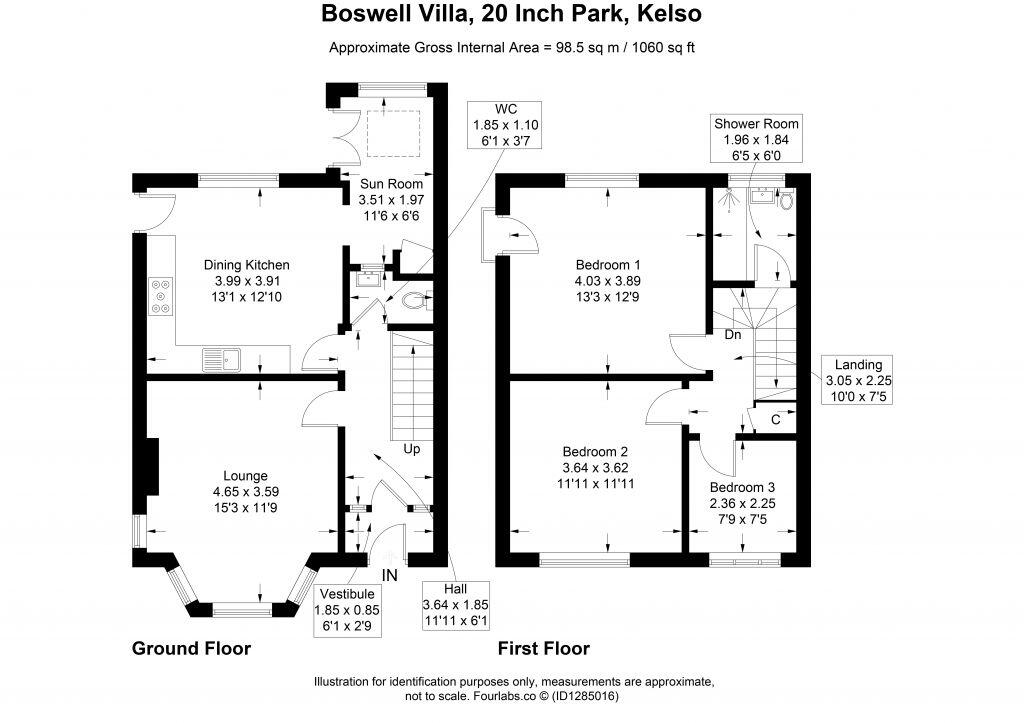 Boswell Villa, 20 Inch Park, Kelso, TD5 7EQ floorplan