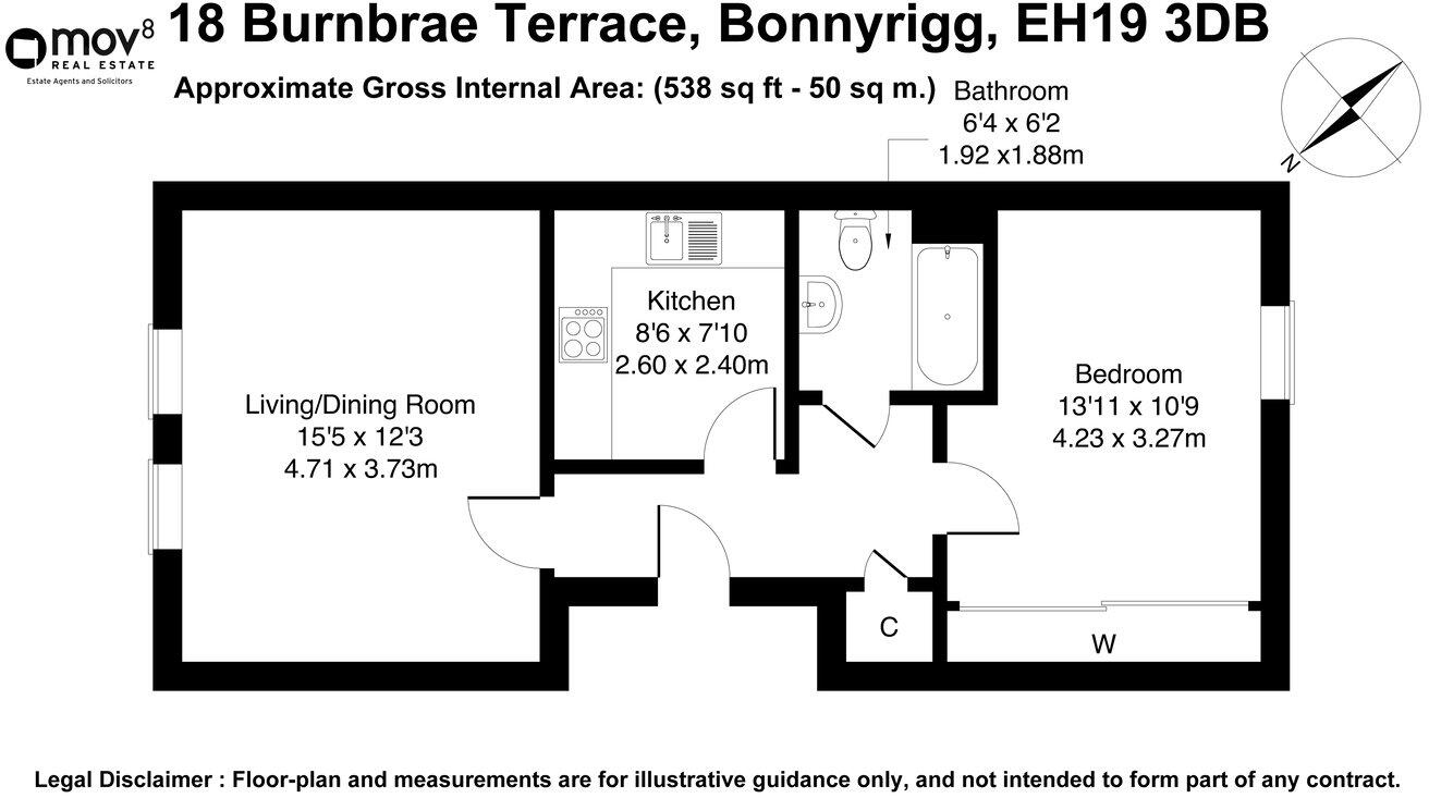 Burnbrae Terrace, Bonnyrigg, EH19 floorplan