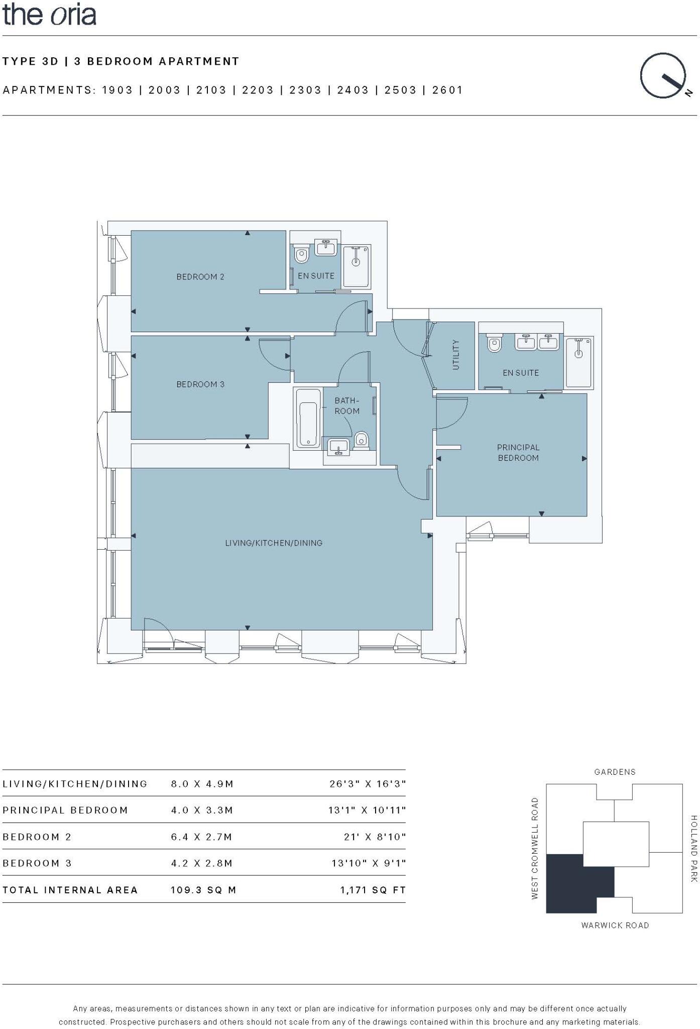The Oria, 100 Kensington, 100 West Cromwell Road, London, W14 floorplan