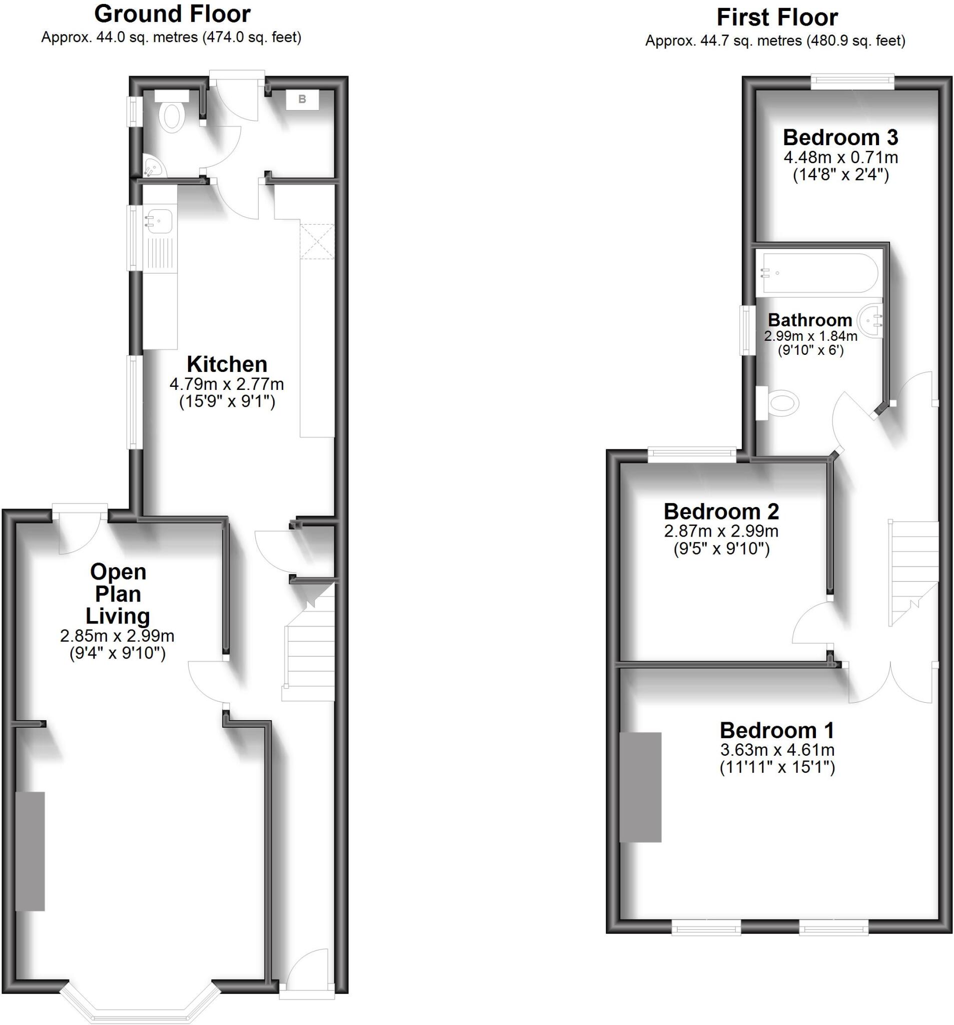 Heathfield Avenue Dover CT16 floorplan
