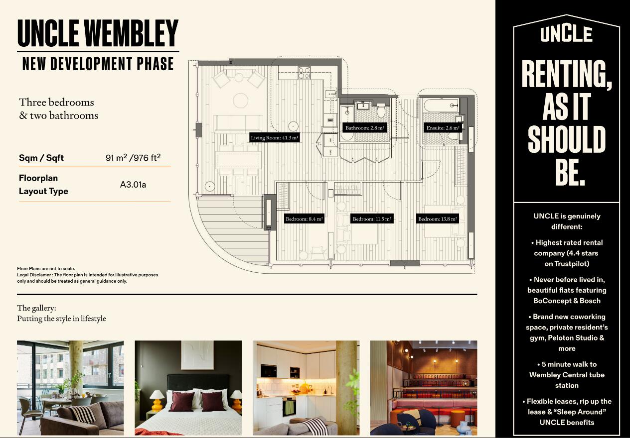 B403, 3 Park Lane, HA9 floorplan