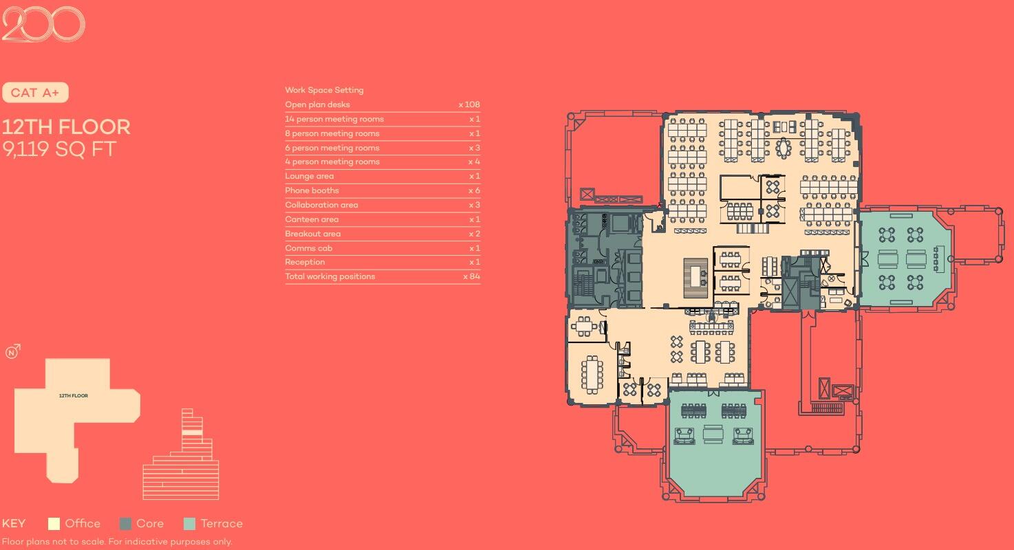 12th Floor - space plan