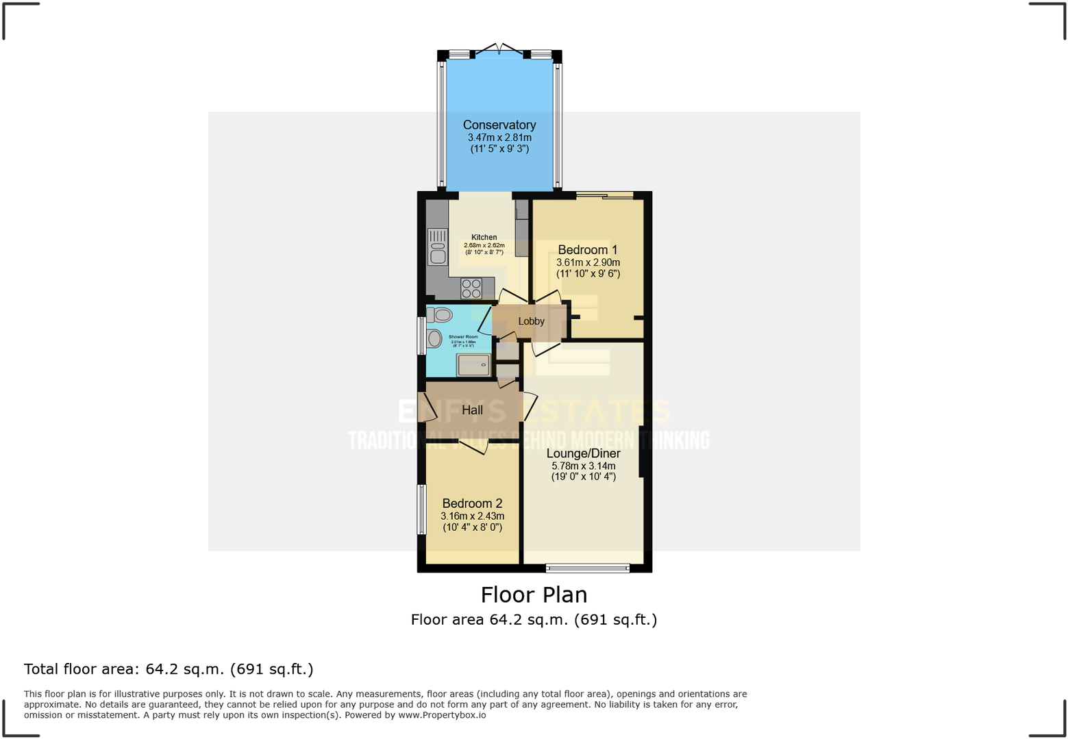 Llys Yr Wyddfa, Rhyl, LL18 floorplan
