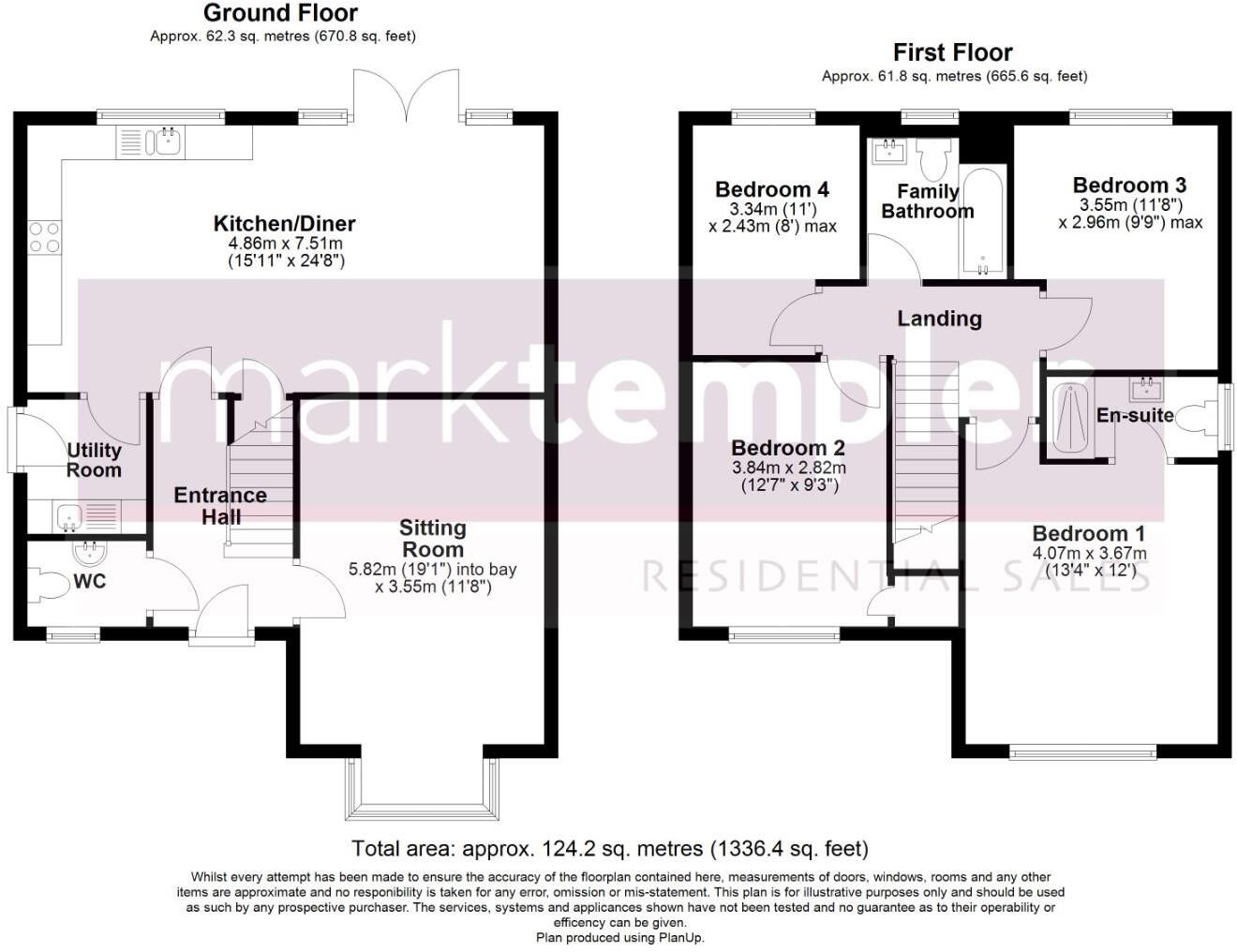 Detached family home in a quiet cul-de-sac in Yatton village floorplan