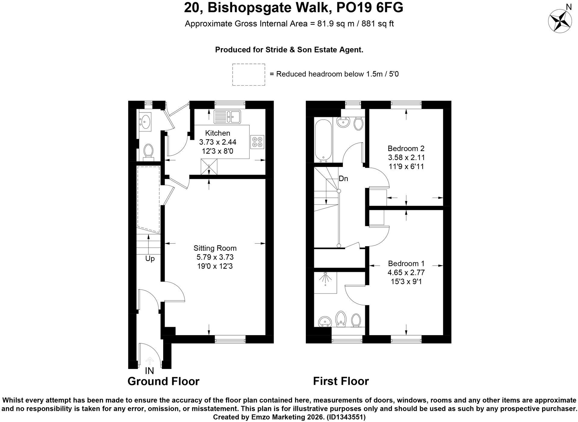 Bishopsgate Walk, Chichester, PO19 floorplan