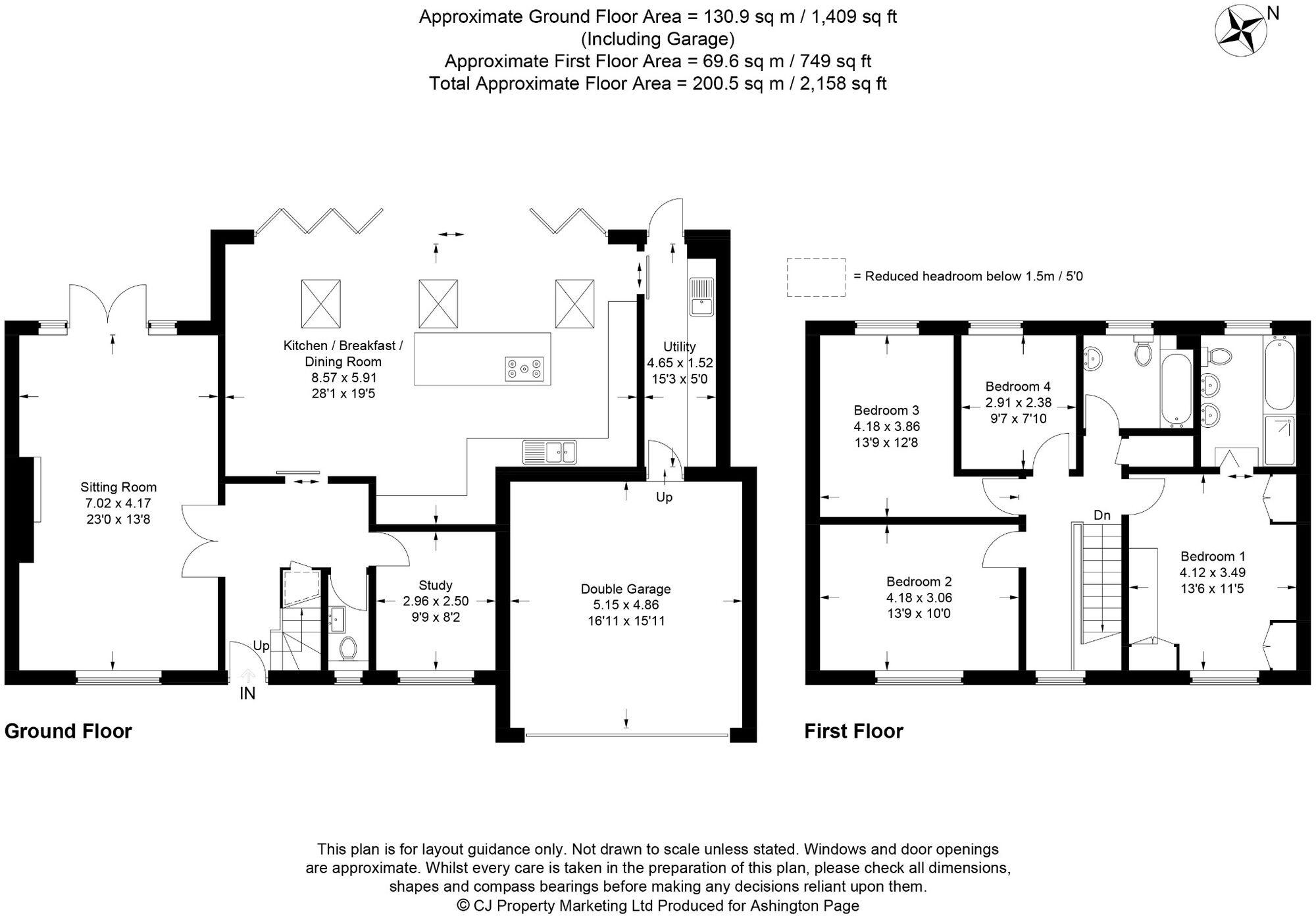 Katherine Close, Penn, HP10 floorplan