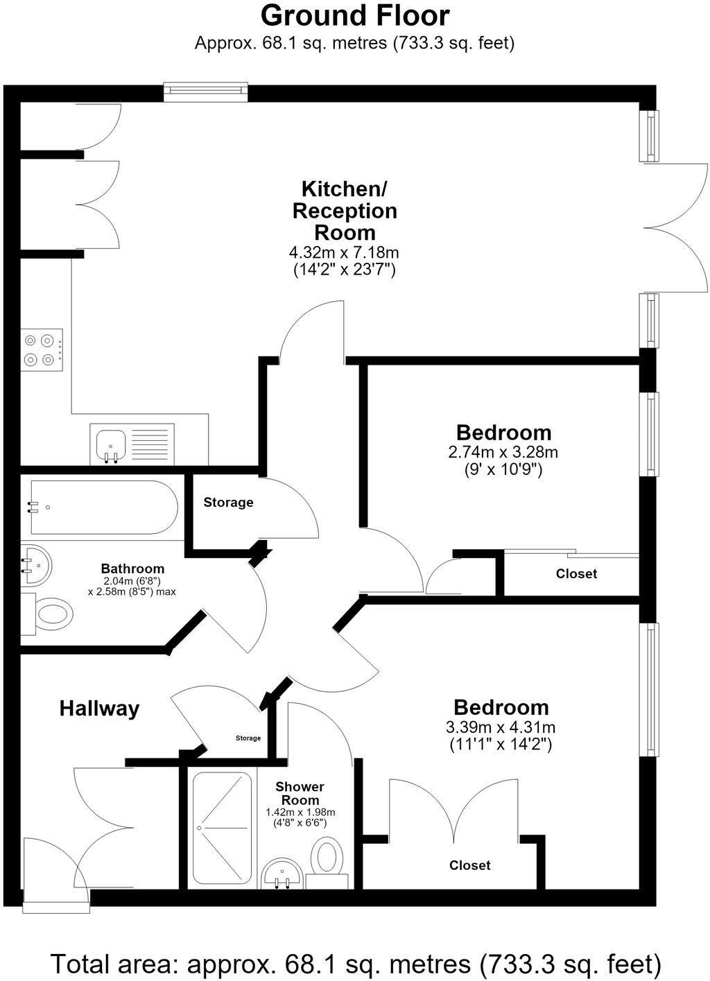 New Mossford Way, Barkingside, IG6 floorplan