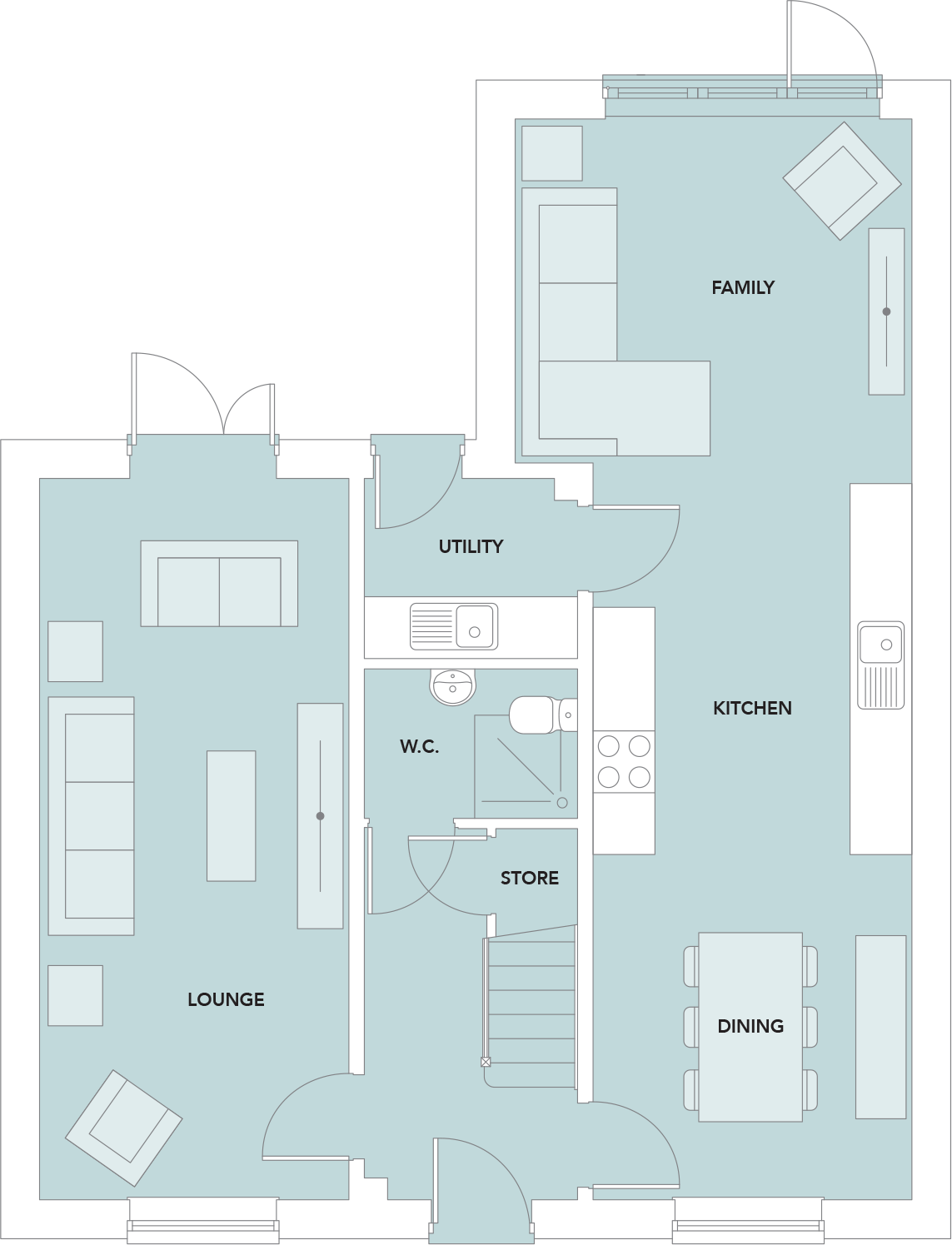 The Leighton at The Steadings (Wynyard Homes), Alnwick, NE66 1DE floorplan