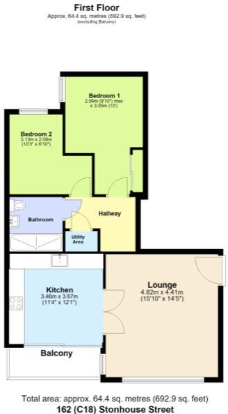 Stonhouse Street, London, SW4 floorplan