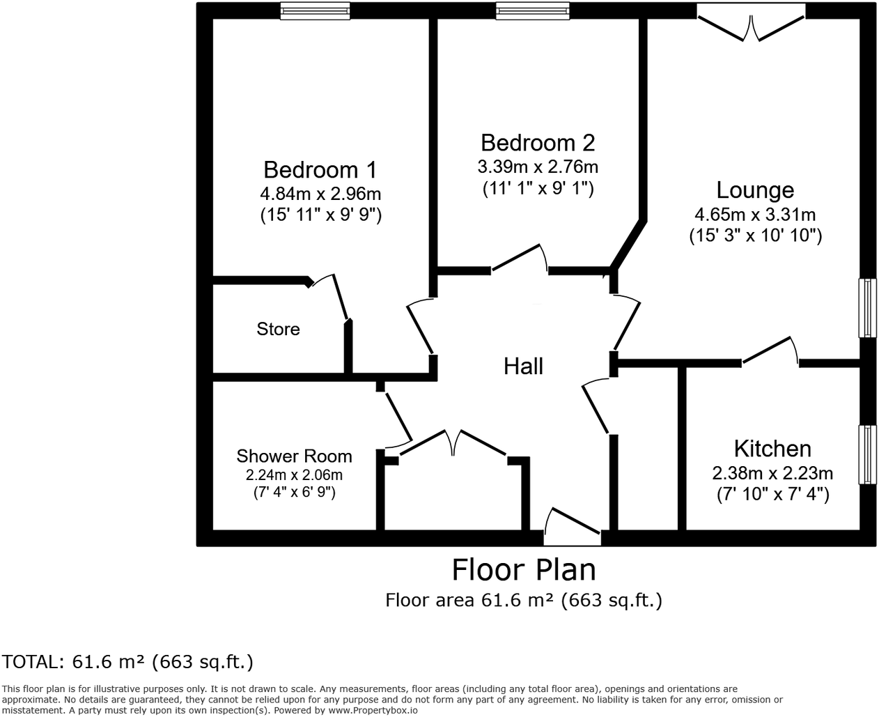 Apartment 15 Lido Grange, Sandy Lane, Prestayn, Denbighshire LL19 7AX floorplan
