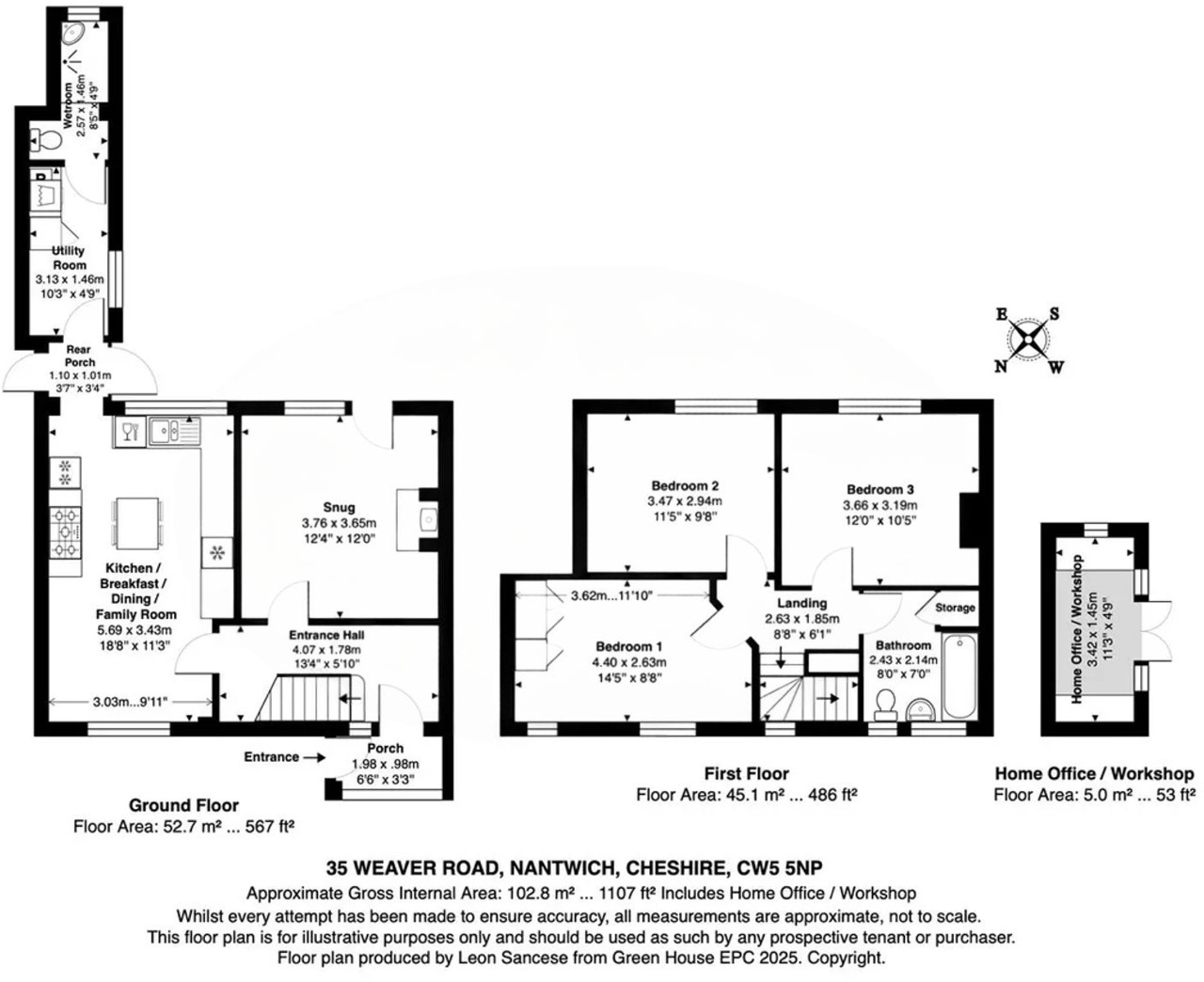 Weaver Road, Nantwich, Cheshire, CW5 floorplan