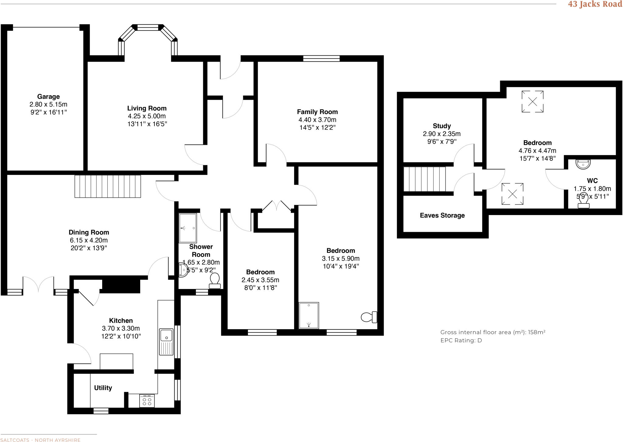 43 Jacks Road, Saltcoats, KA21 5SH floorplan