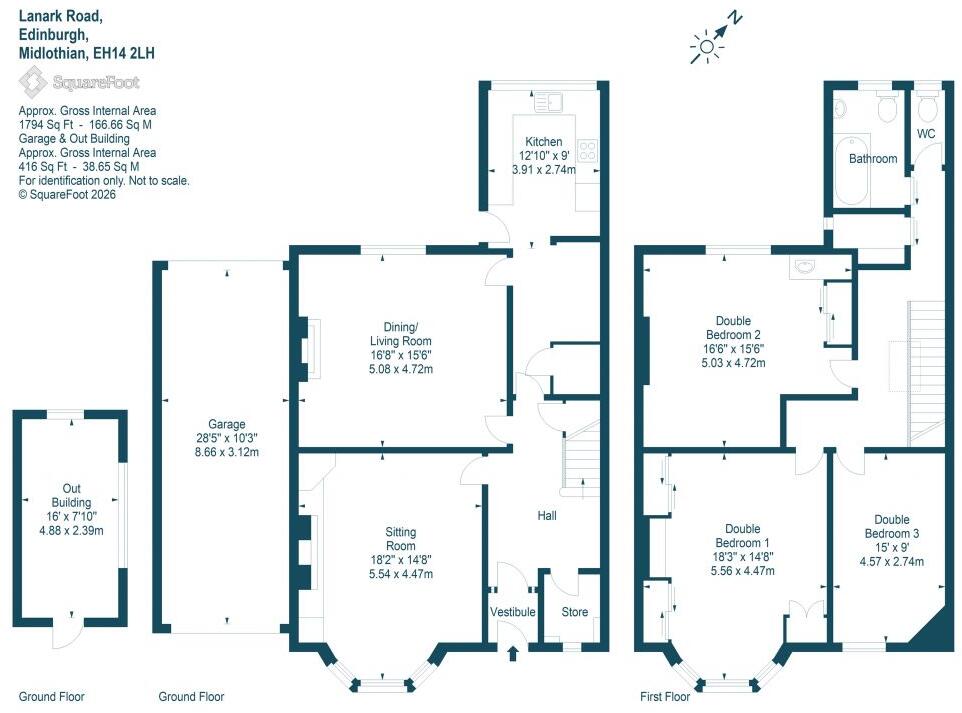 330 Lanark Road, Colinton, Edinburgh, EH14 2LH floorplan