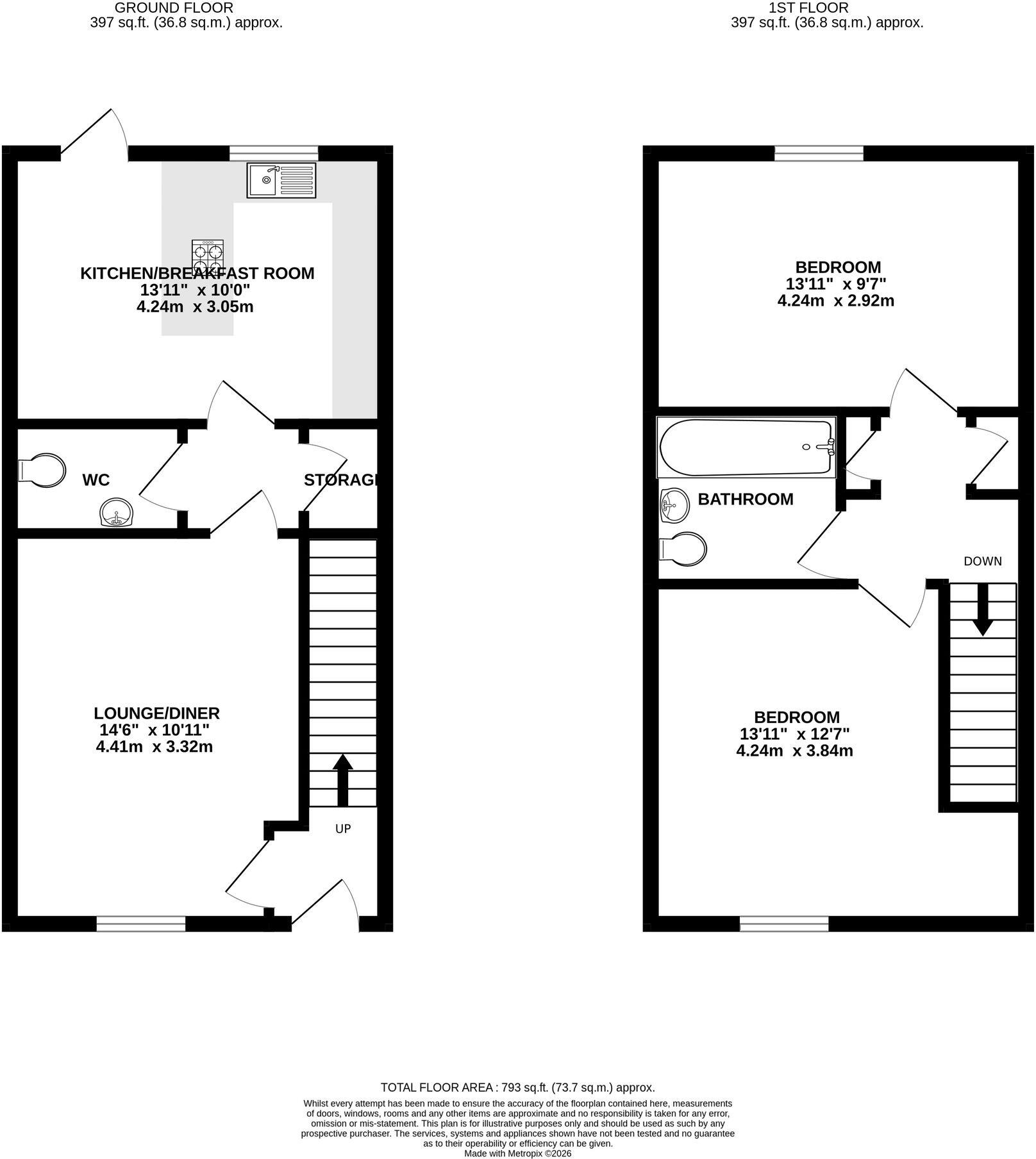 Browning Close, Bromham, MK43 floorplan