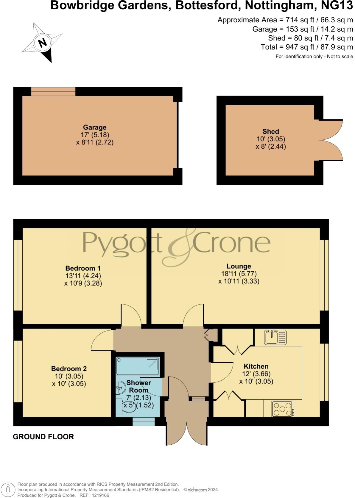 Bowbridge Gardens, Bottesford, Nottingham, Nottinghamshire, NG13 floorplan