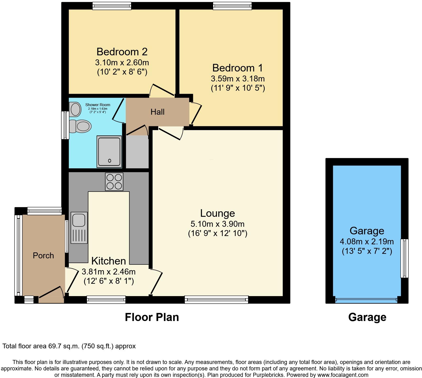 Greenacres, Nottingham, NG17 floorplan