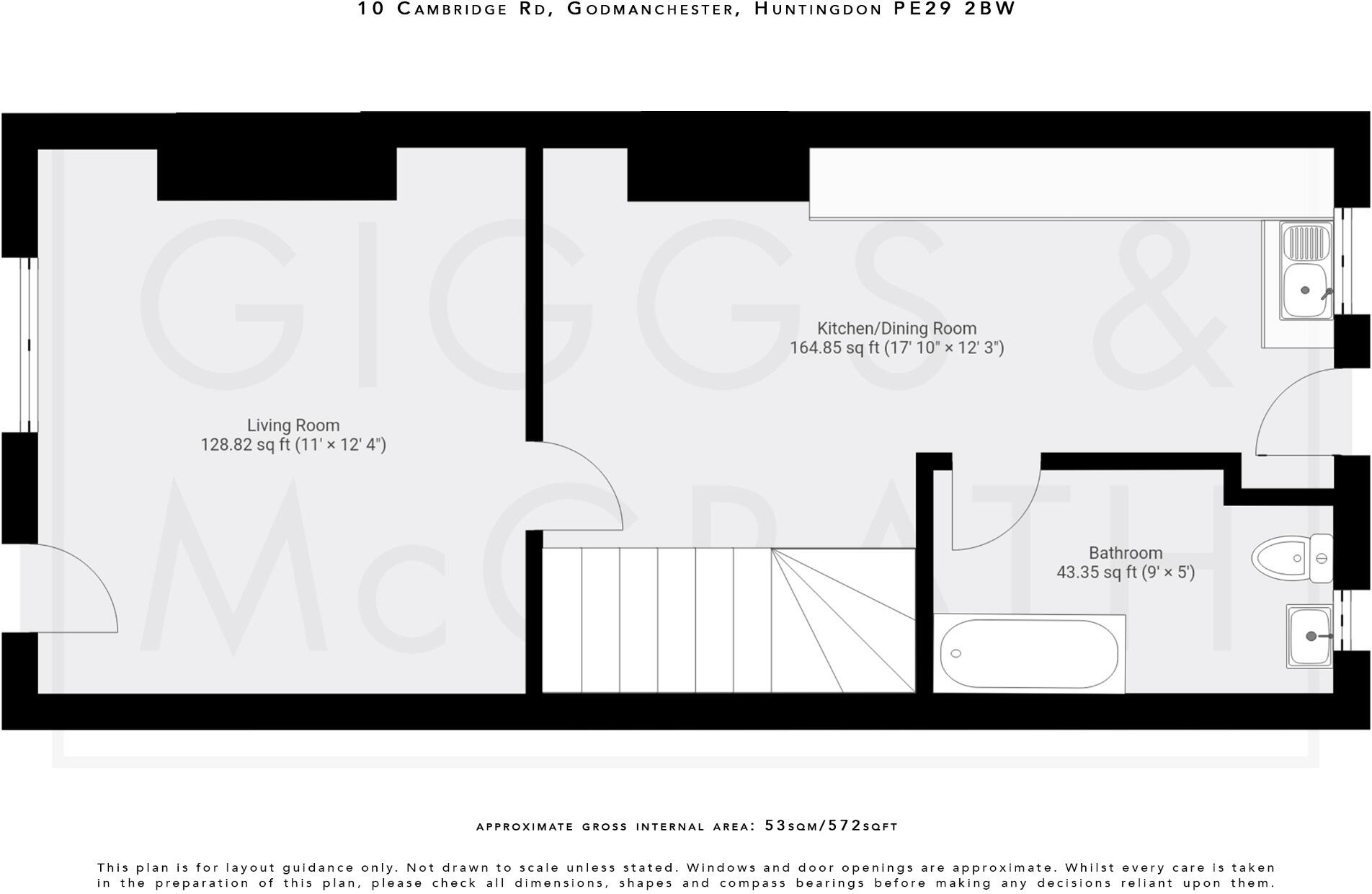 Cambridge Road, Godmanchester, Huntingdon, Cambridgeshire, PE29 2BW floorplan