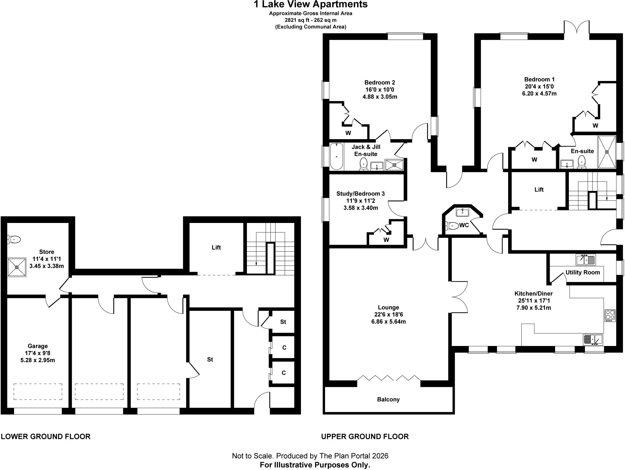 Lake View Apartments, Lady Mary Road, Roath Park, Cardiff, CF23 floorplan