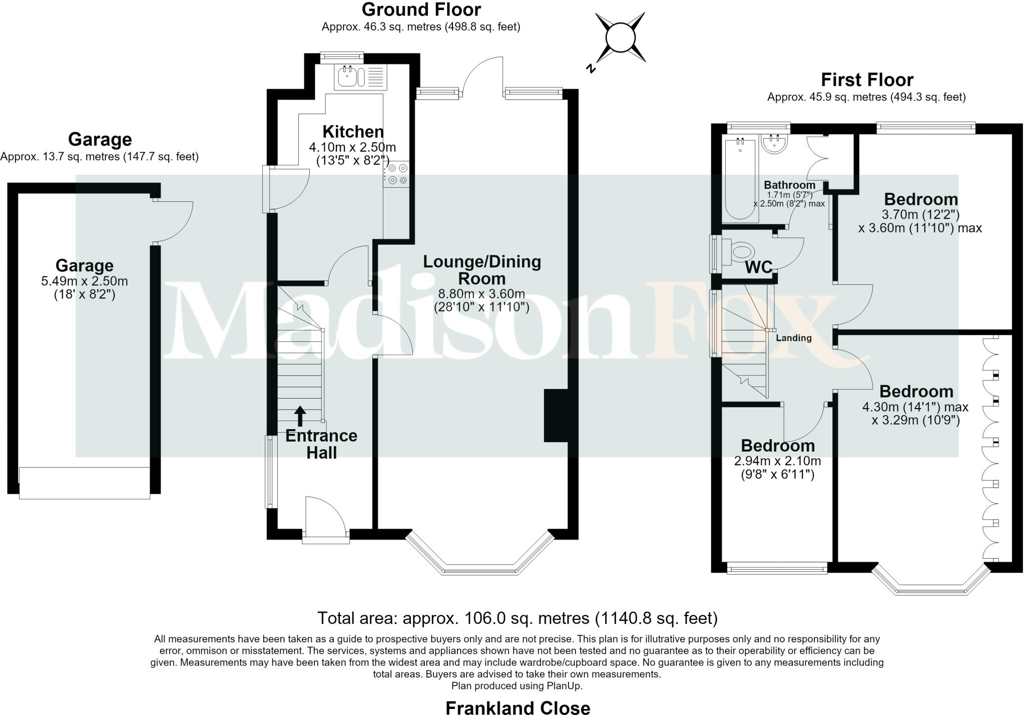 Frankland Close, Woodford Green, IG8 floorplan