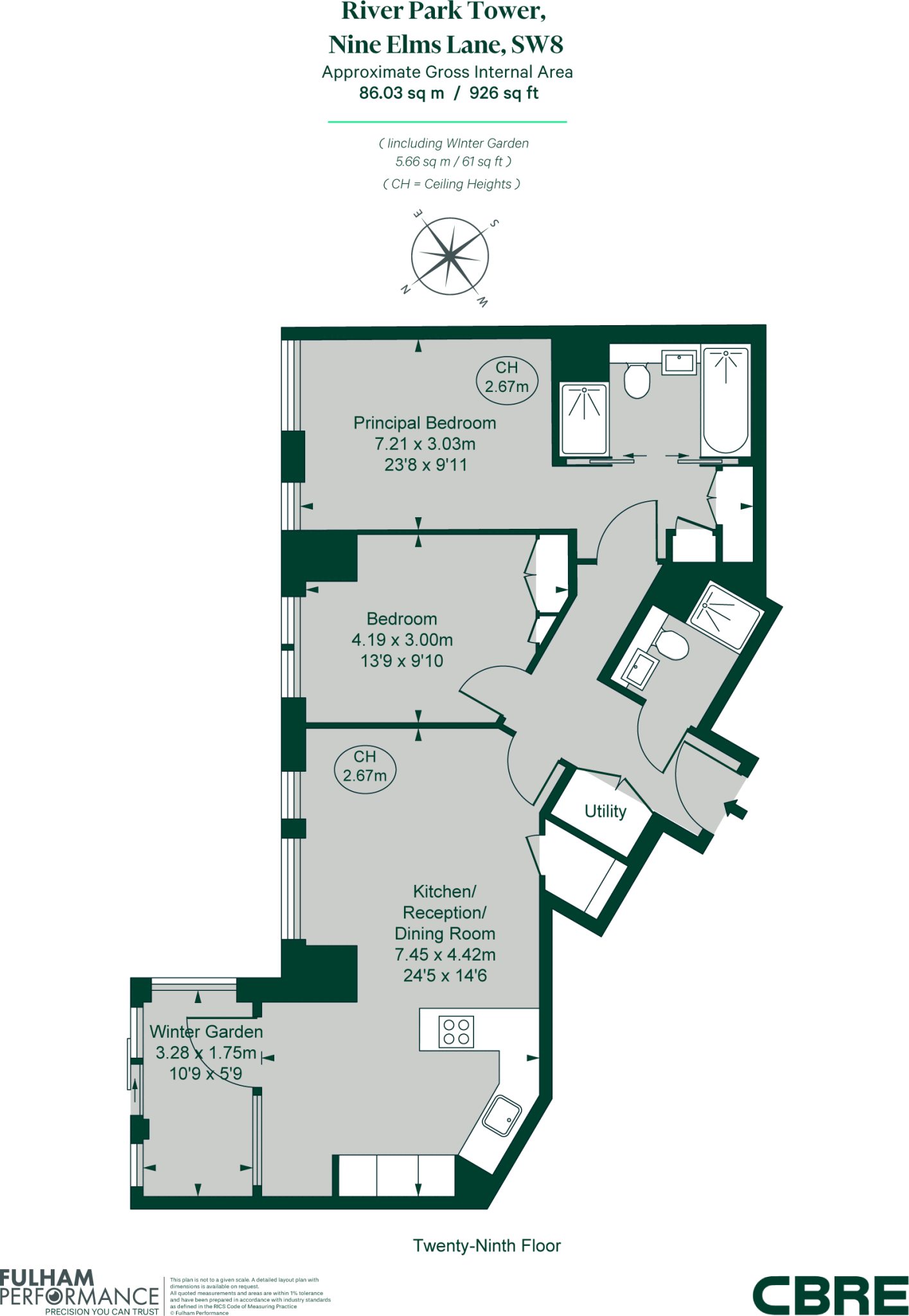 River Park Tower, 1 Nine Elms Lane, SW8 floorplan
