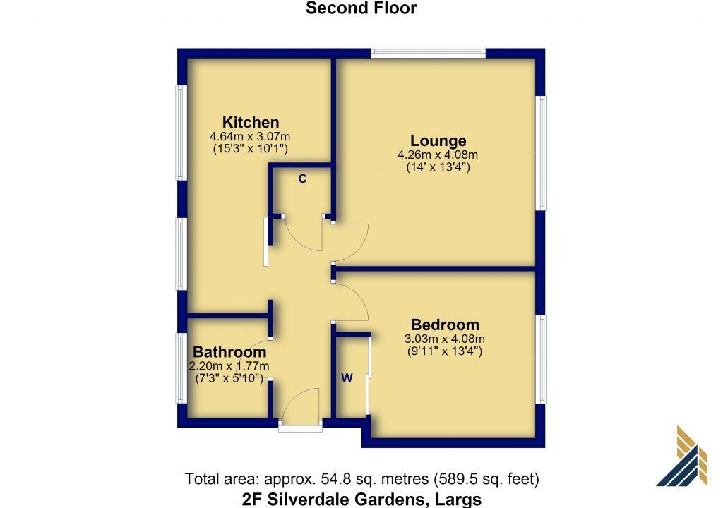 2F, Silverdale Gardens, Largs, KA30 9LT floorplan