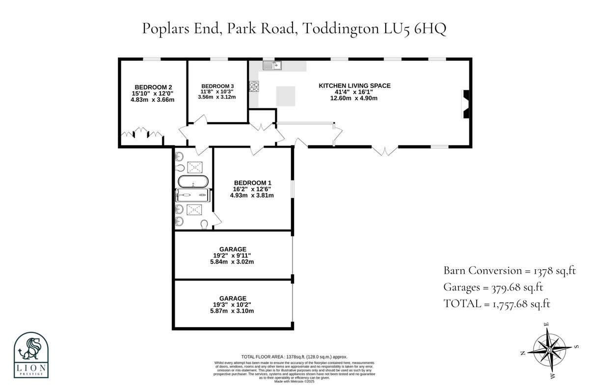 Poplars End, Park Road, Toddington LU5 floorplan