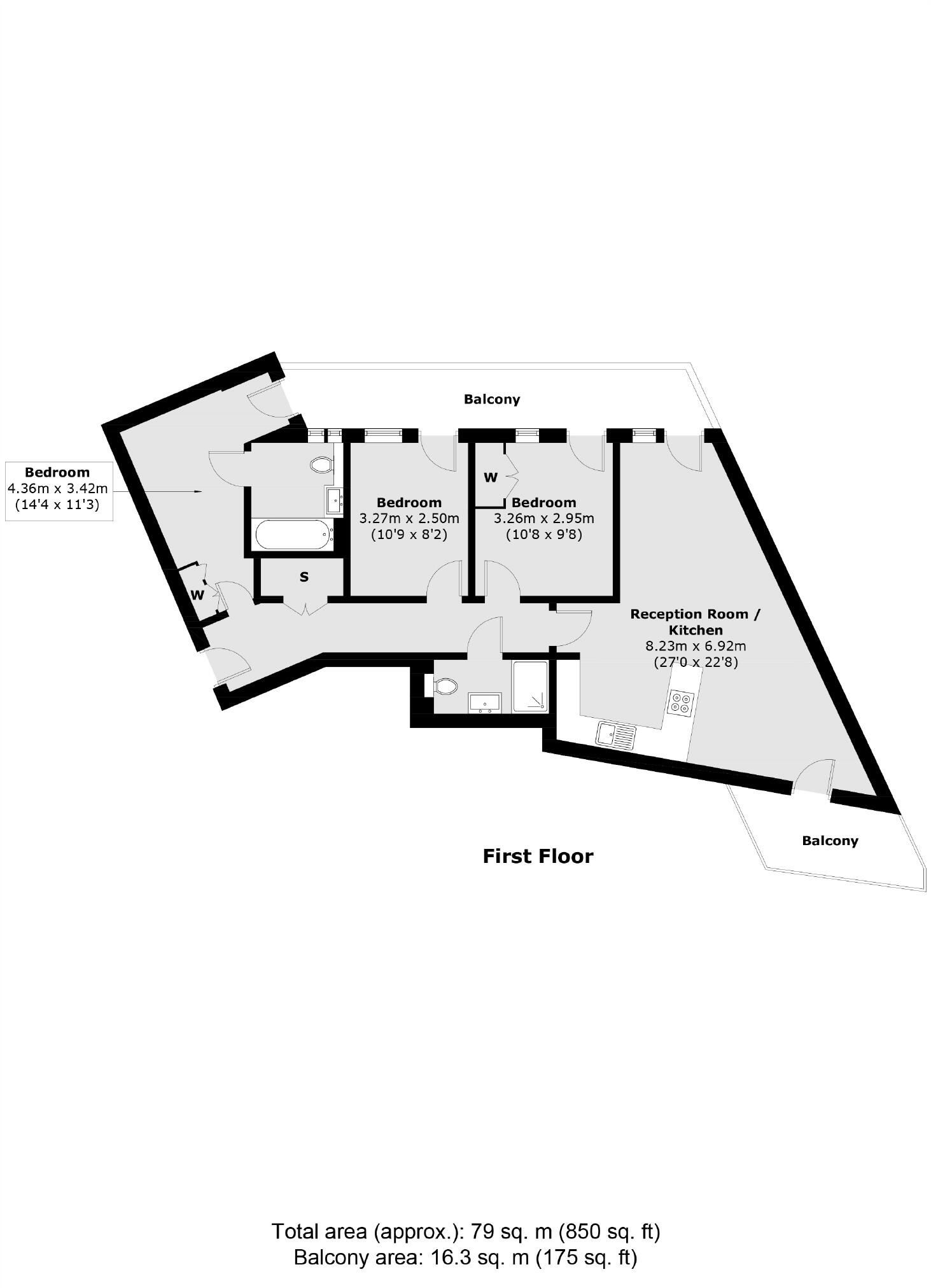 Keymer Place, Limehouse floorplan