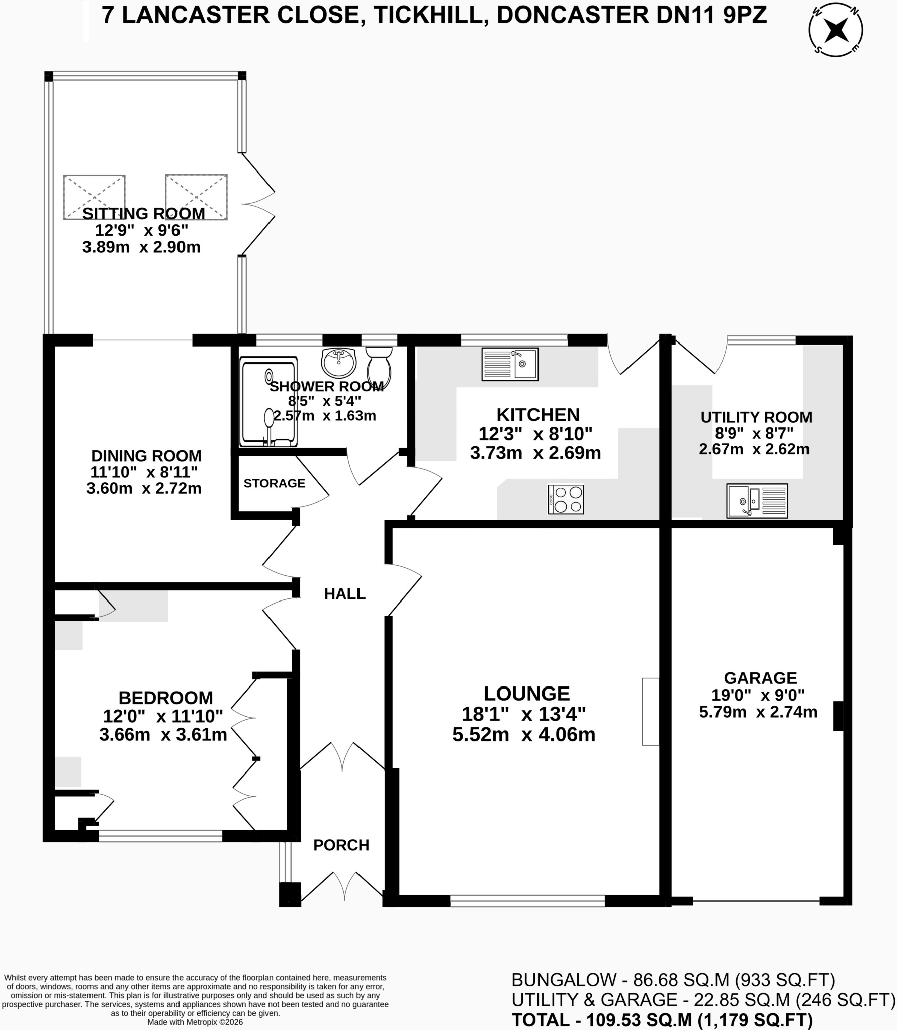 Lancaster Close, Tickhill, Doncaster floorplan