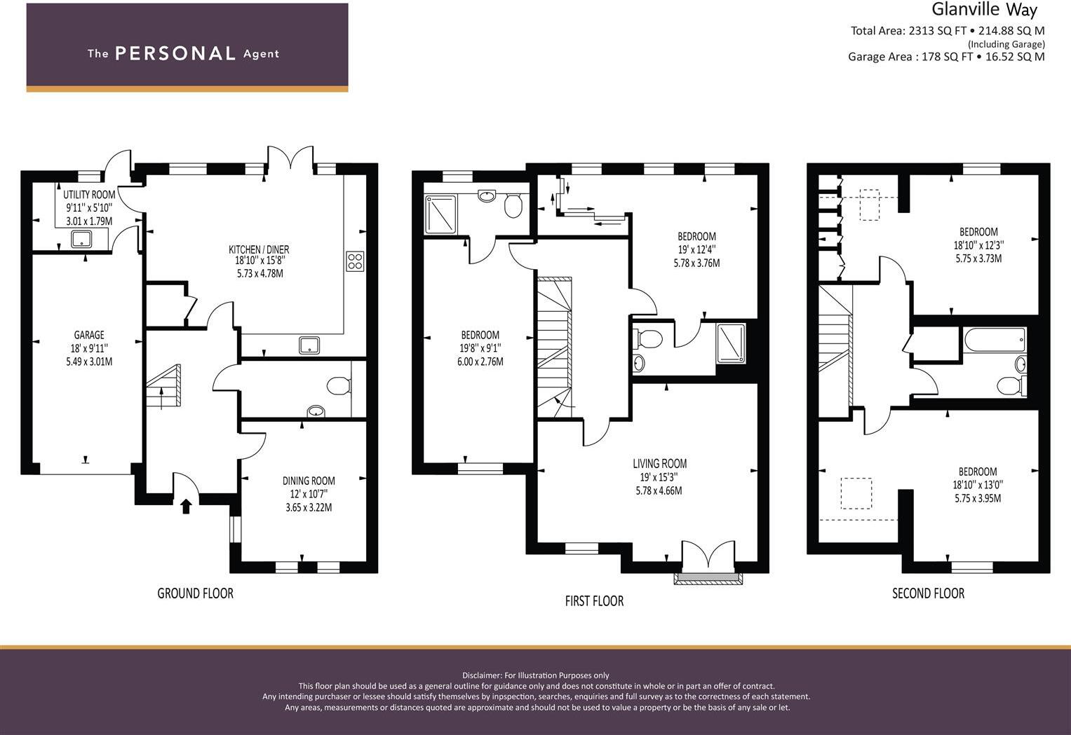 Glanville Way, Epsom floorplan