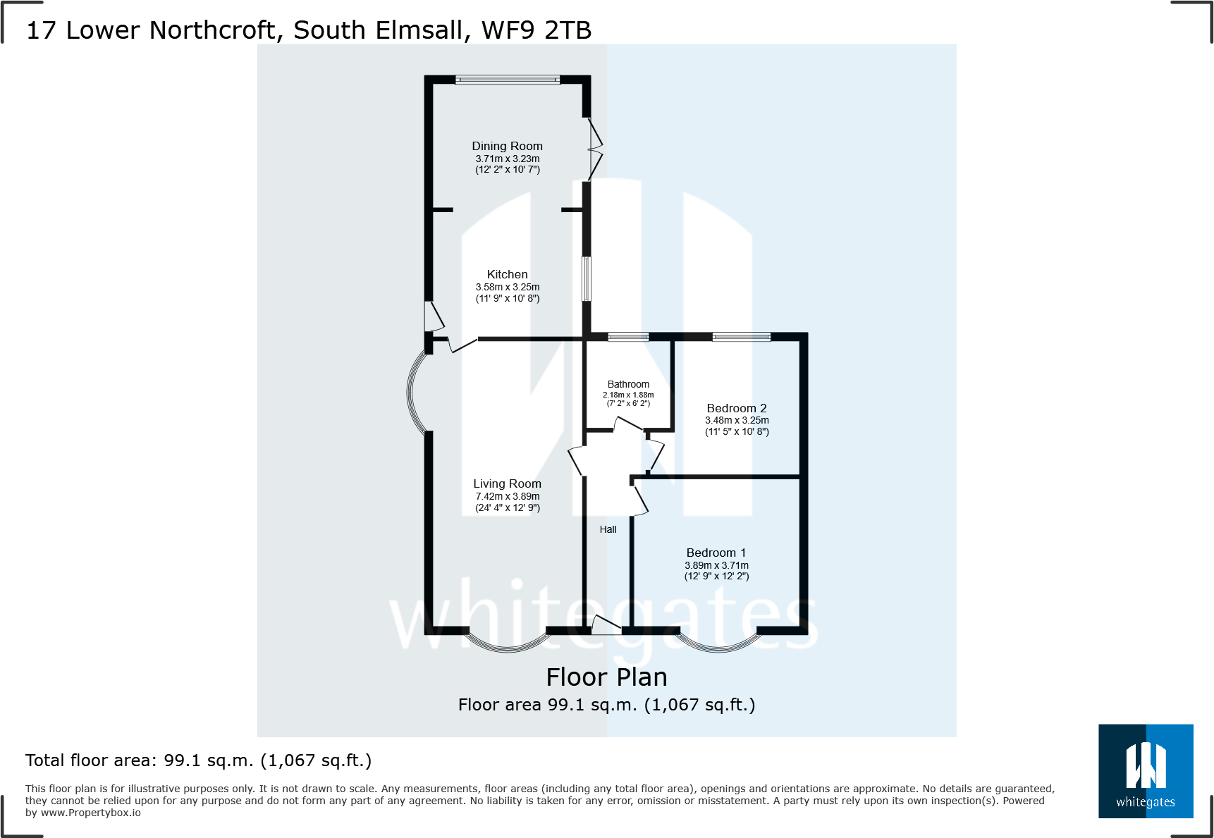 Lower Northcroft, South Elmsall, Pontefract, West Yorkshire, WF9 floorplan