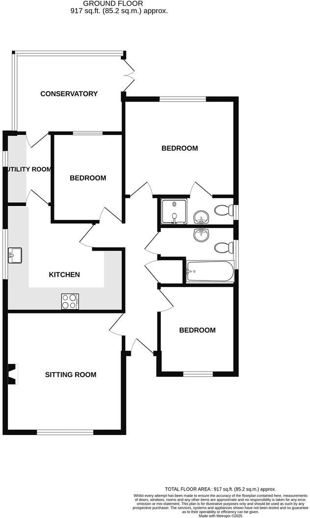 4 Mill Close, Roughton Moor, Woodhall Spa floorplan