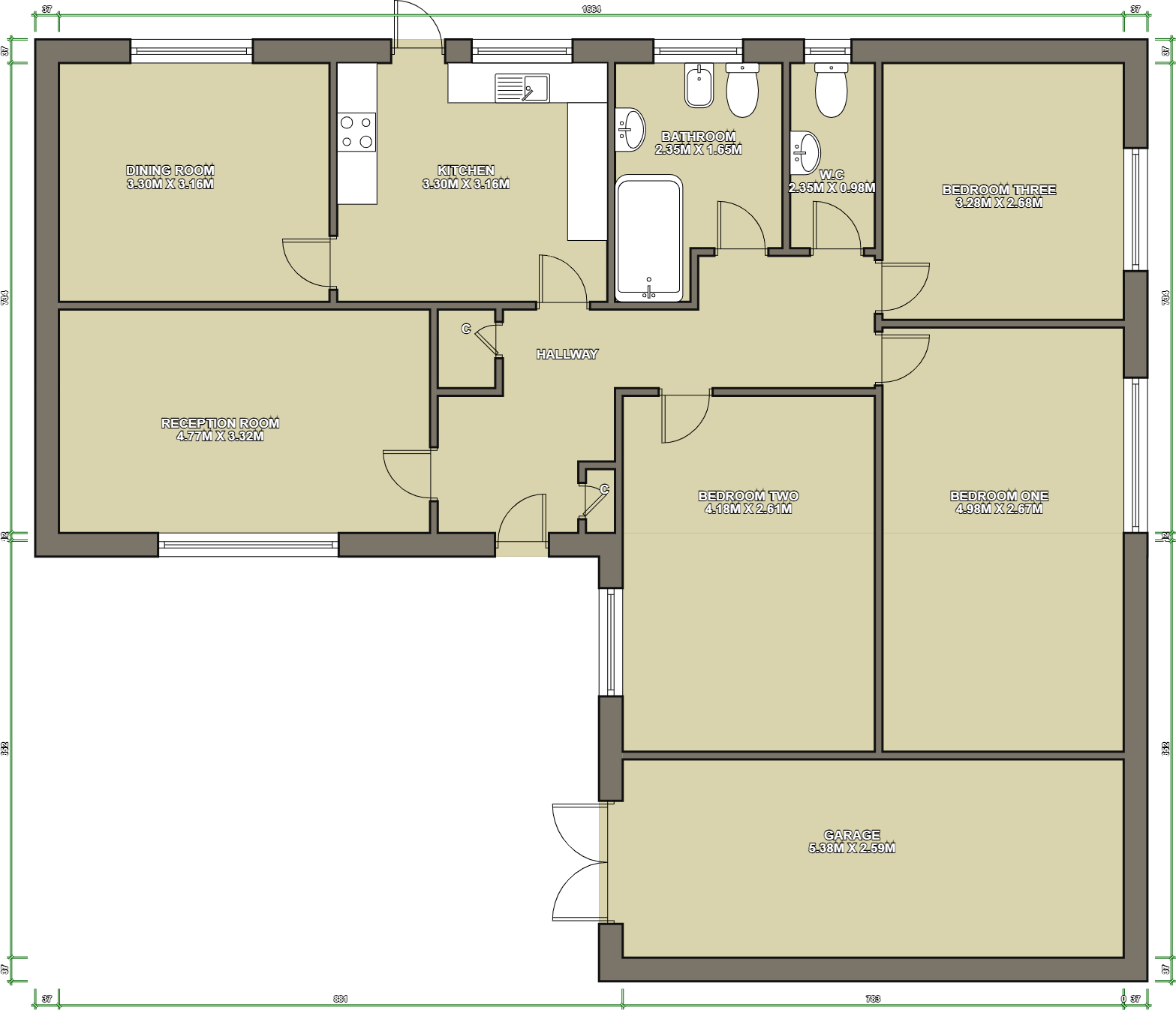 Calveley Walk, Standish, WN6 floorplan