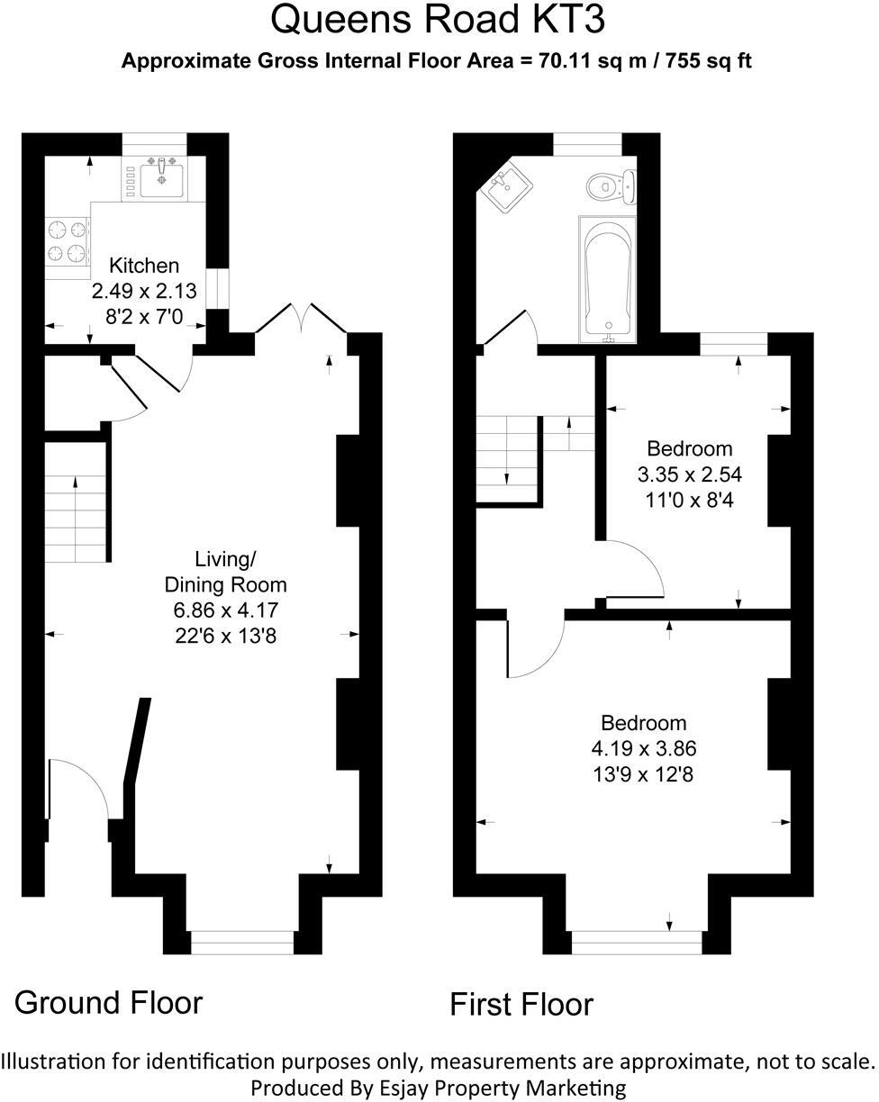 Queens Road, New Malden, KT3 floorplan