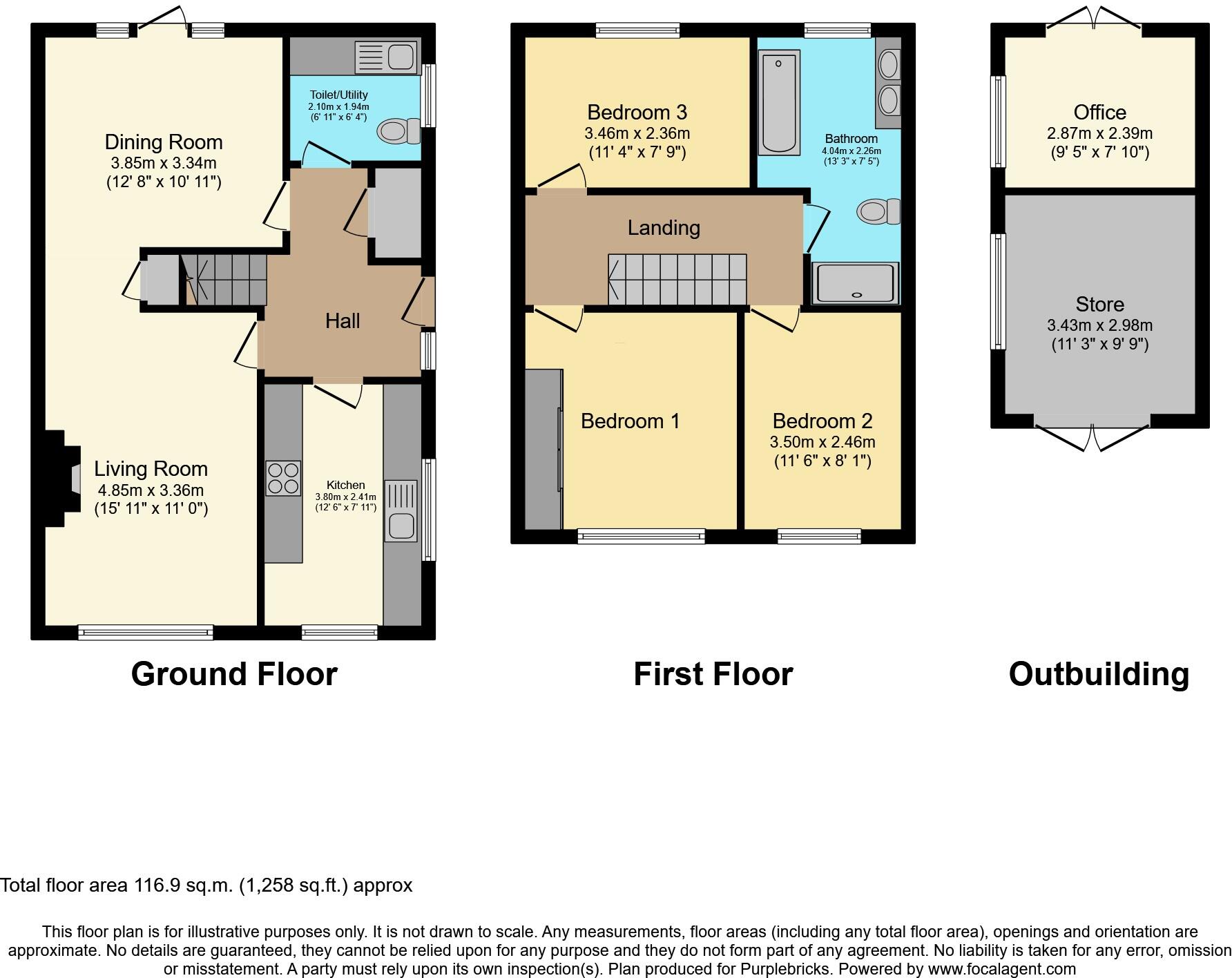 West End Close, Nottingham, NG13 floorplan