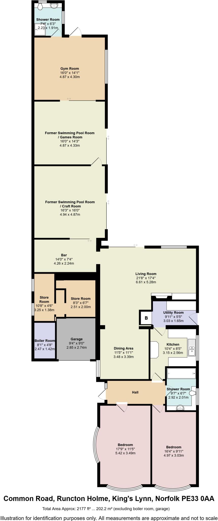 RUNCTON HOLME - Extended 2 Bedroom Detached Bungalow - Overall Approx 2,300sq.ft. floorplan