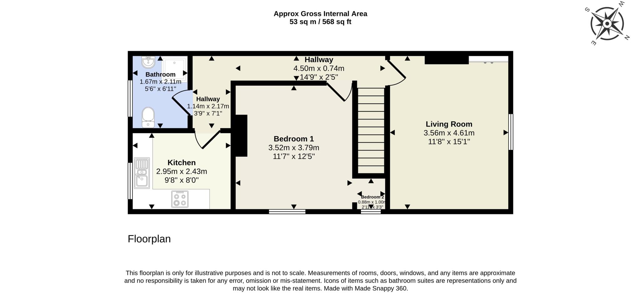Queens Road, Beeston, NG9 2FE floorplan