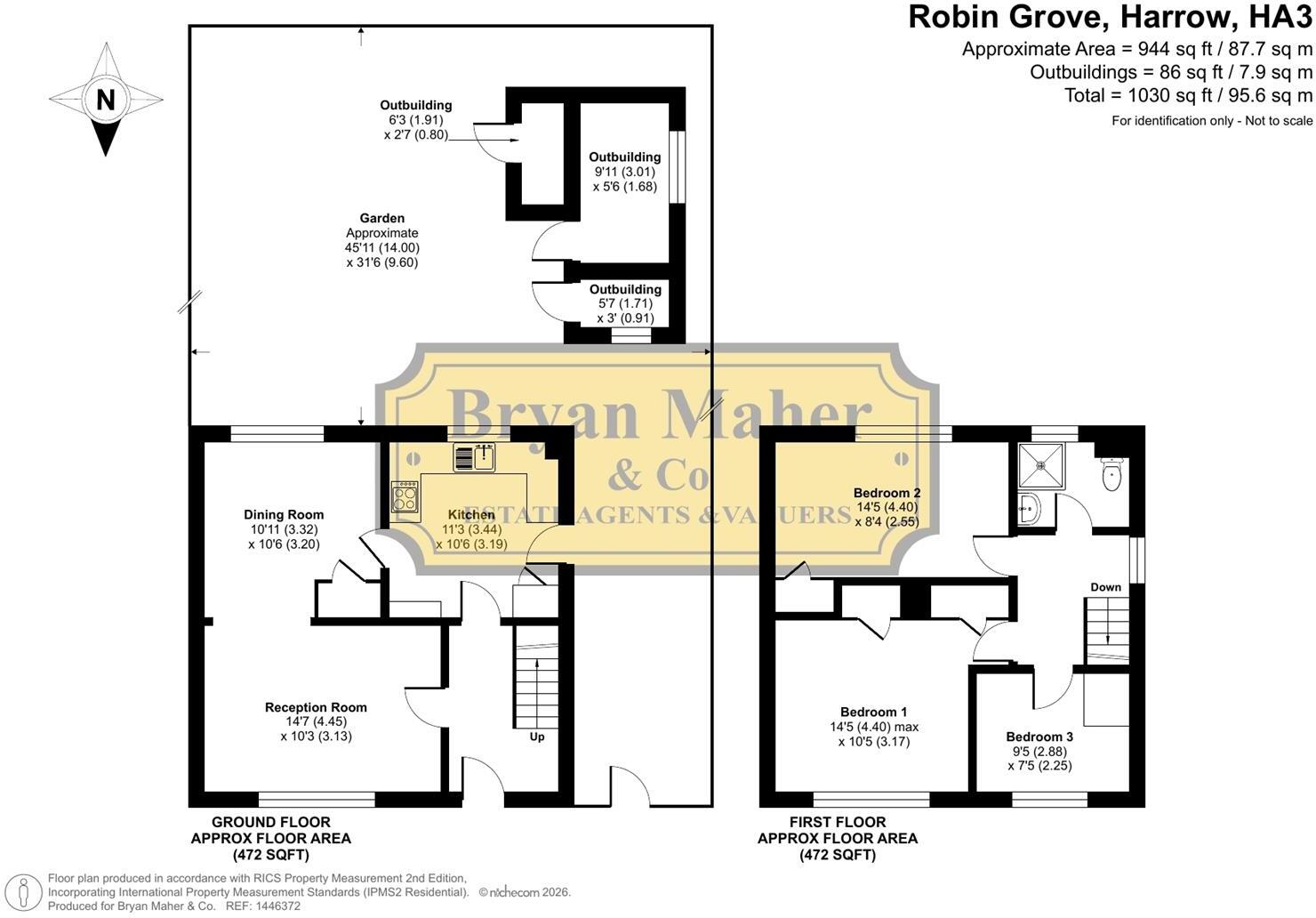 Robin Grove, HA3 floorplan