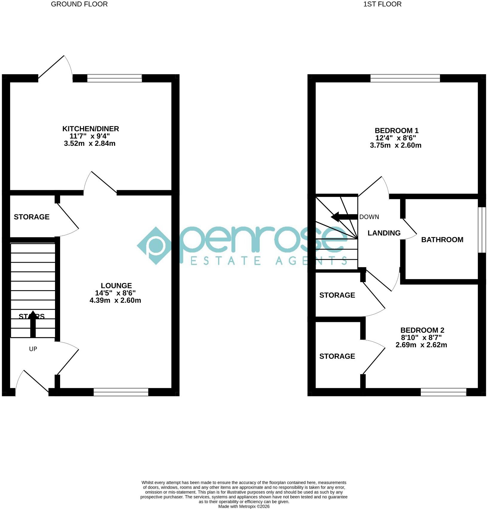 Ormsby Close, Luton, Bedfordshire, LU1 3SN floorplan