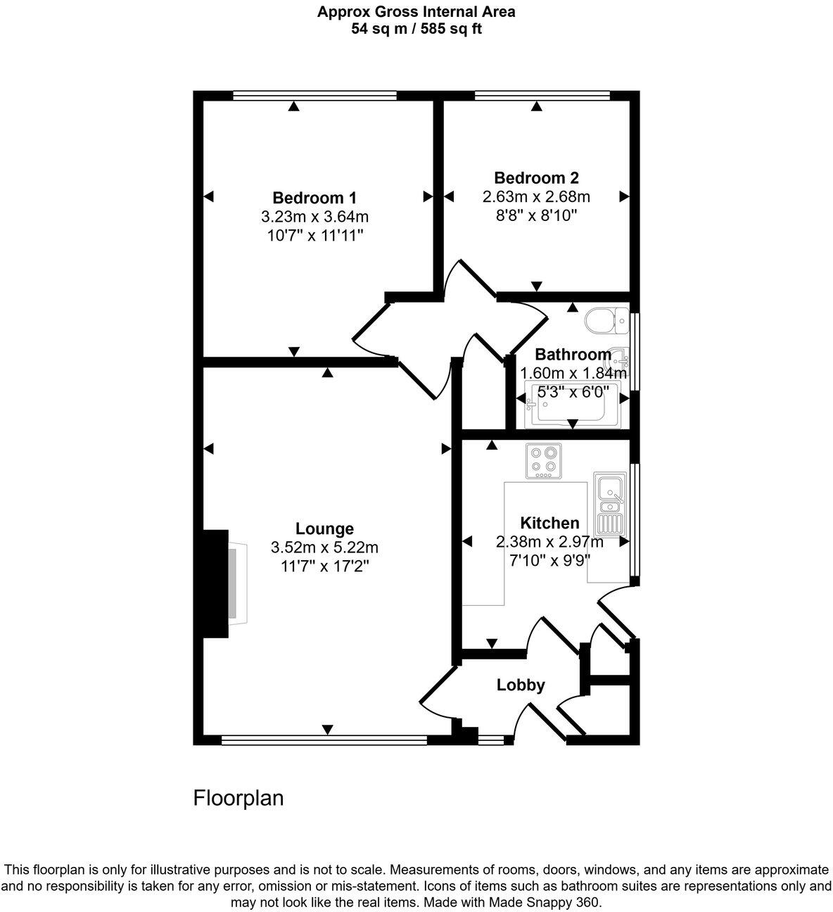 Llys Madoc, Towyn, Conwy, LL22 9NH floorplan