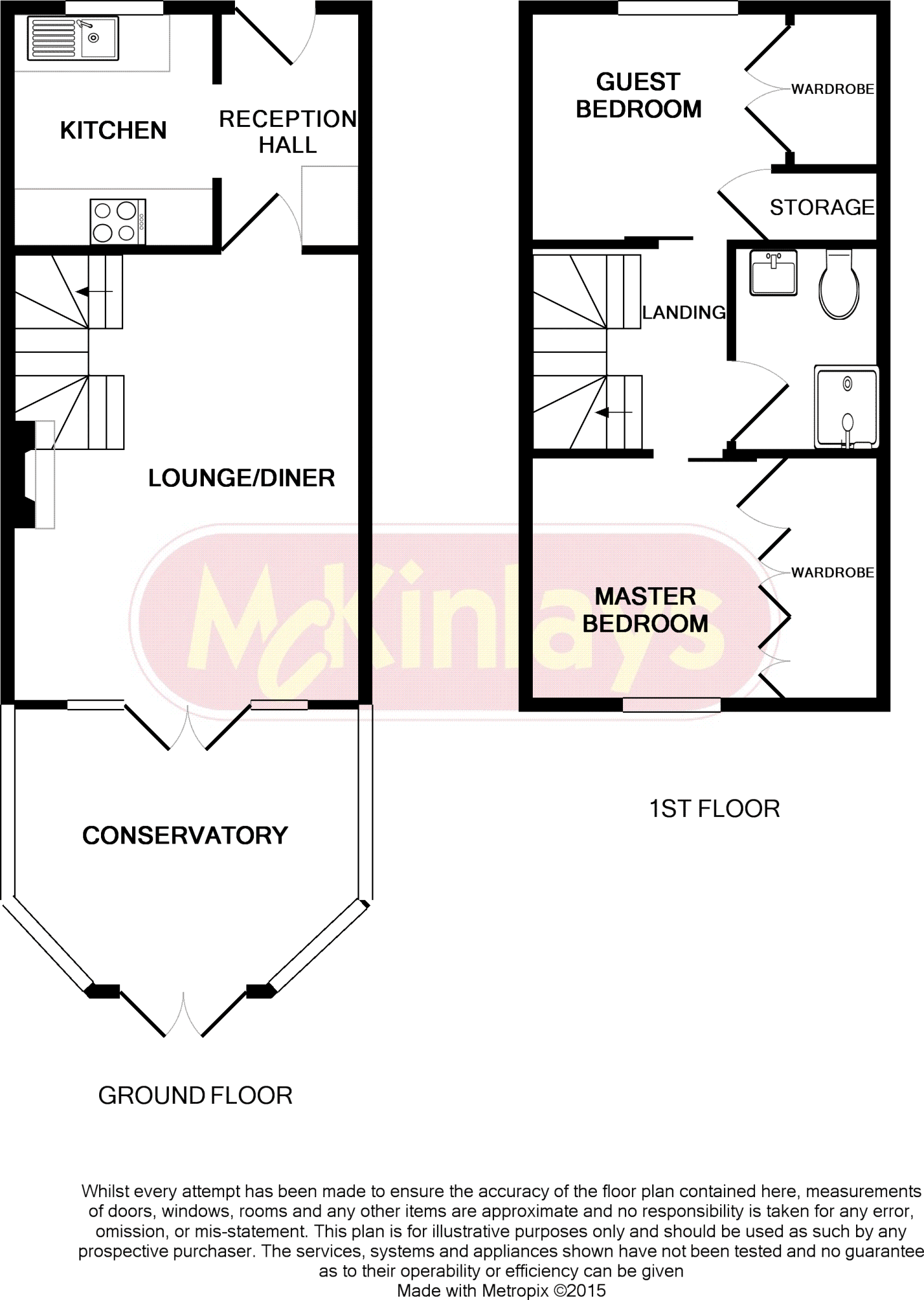 2 bed house in Allington Close floorplan