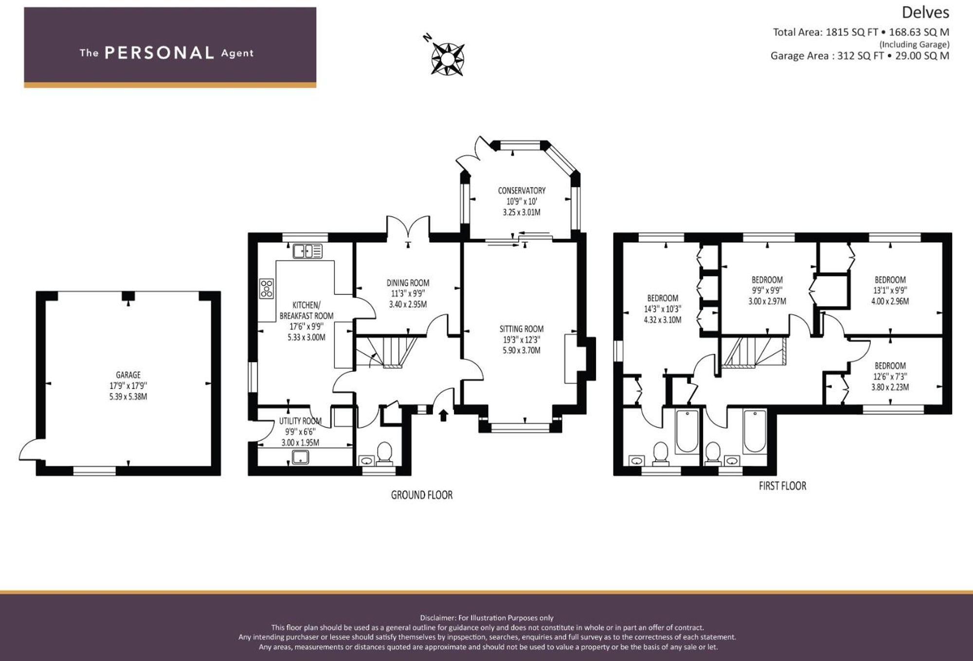 Delves, Tadworth, KT20 floorplan
