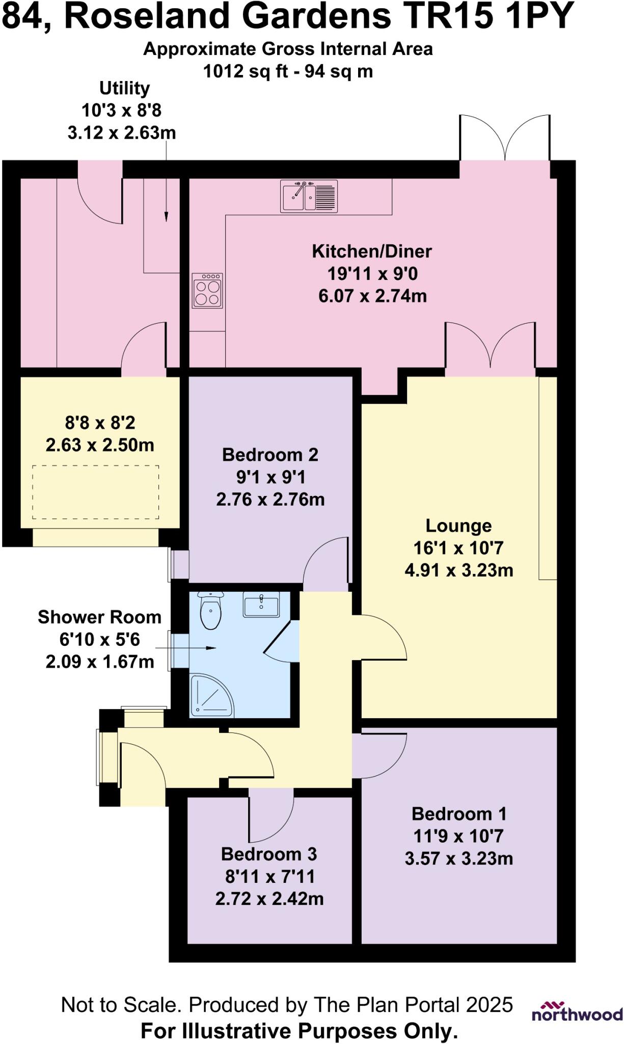 Roseland Gardens, Redruth, TR15 floorplan