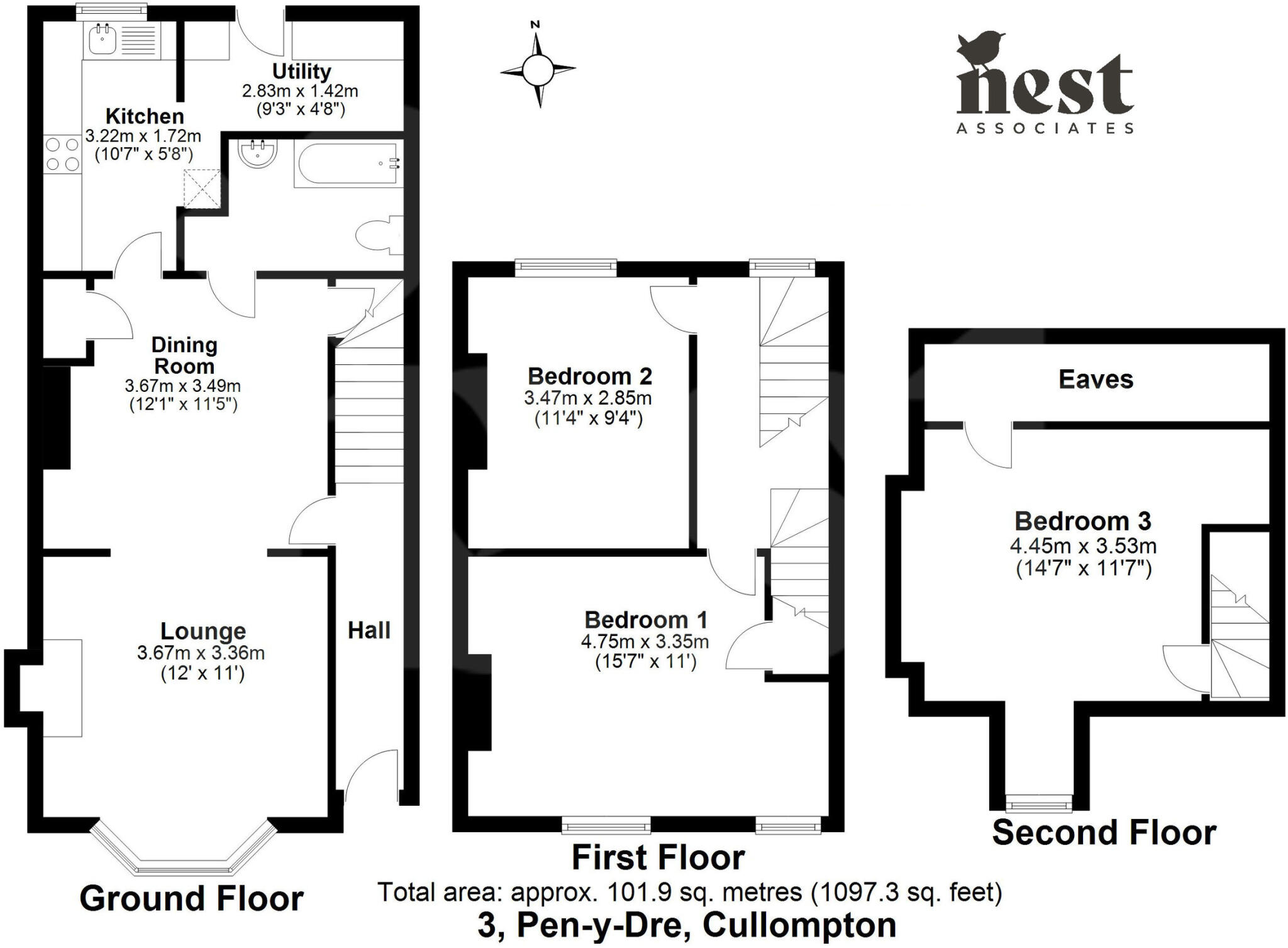 3, Pen-y-Dre floorplan