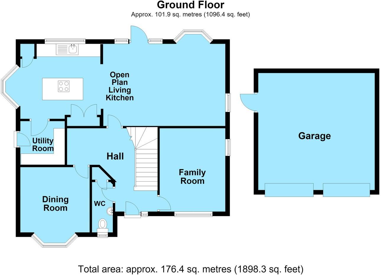 Burrough Way, Lutterworth, LE17 floorplan