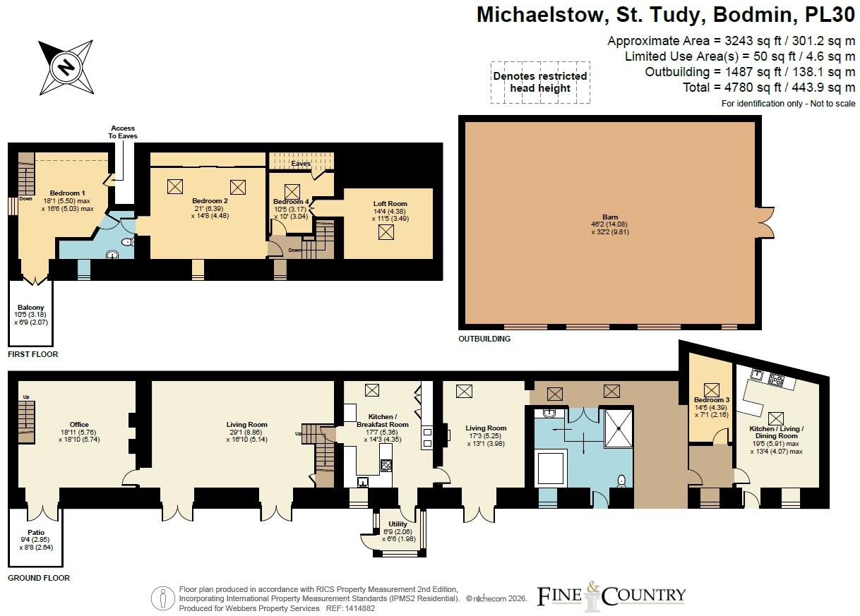 Michaelstow, St. Tudy, Bodmin, Cornwall, PL30 floorplan