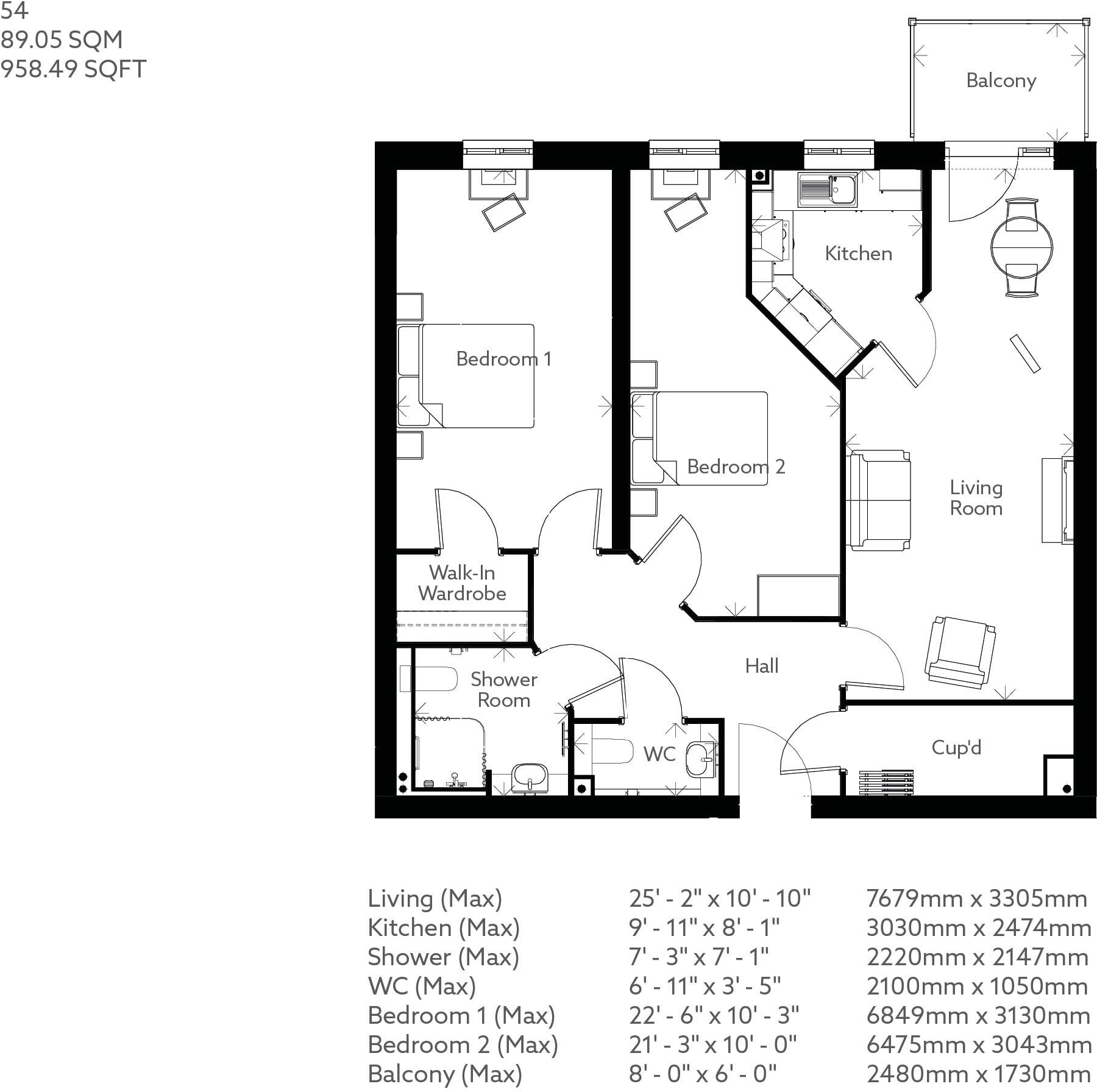 1-59 Merchant Avenue, Exmouth, Devon, EX8 2GG floorplan