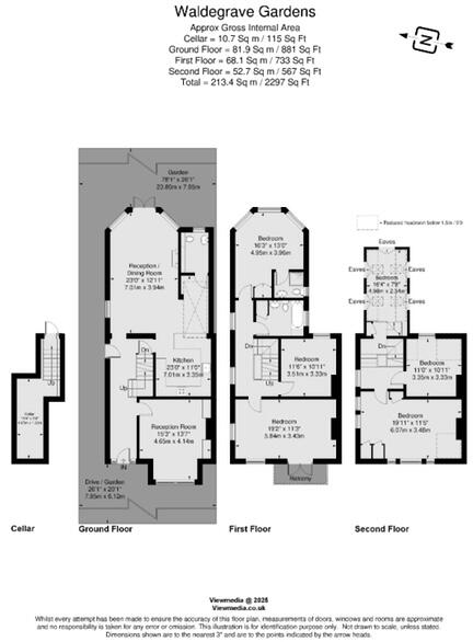 Waldegrave Gardens, Strawberry Hill, Twickenham, TW1 floorplan