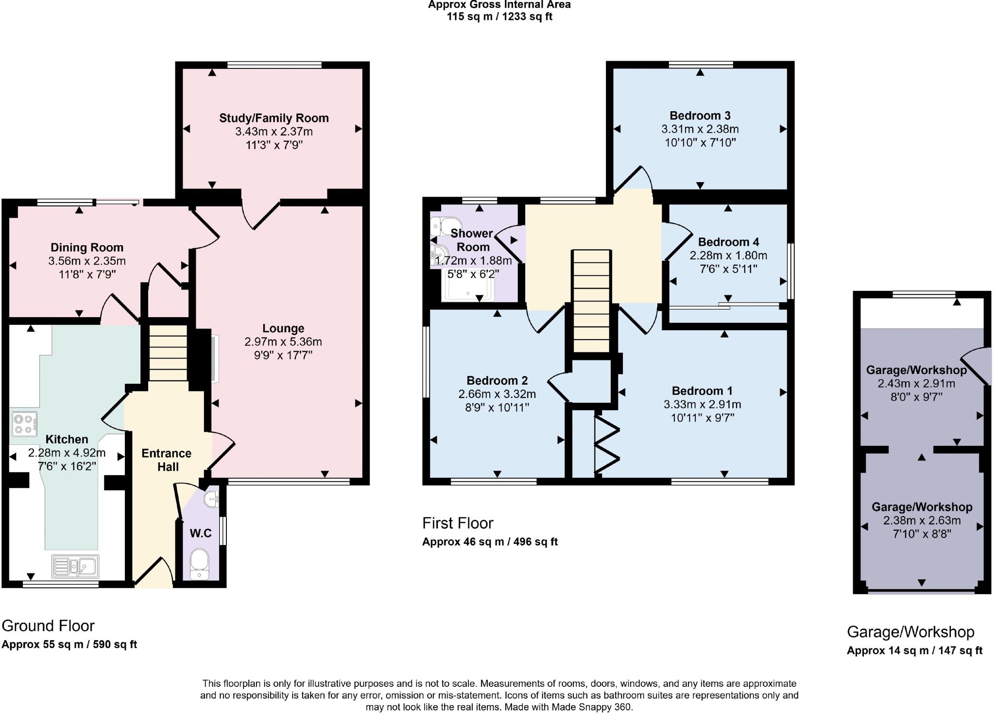 Hollis Way, Southwick floorplan