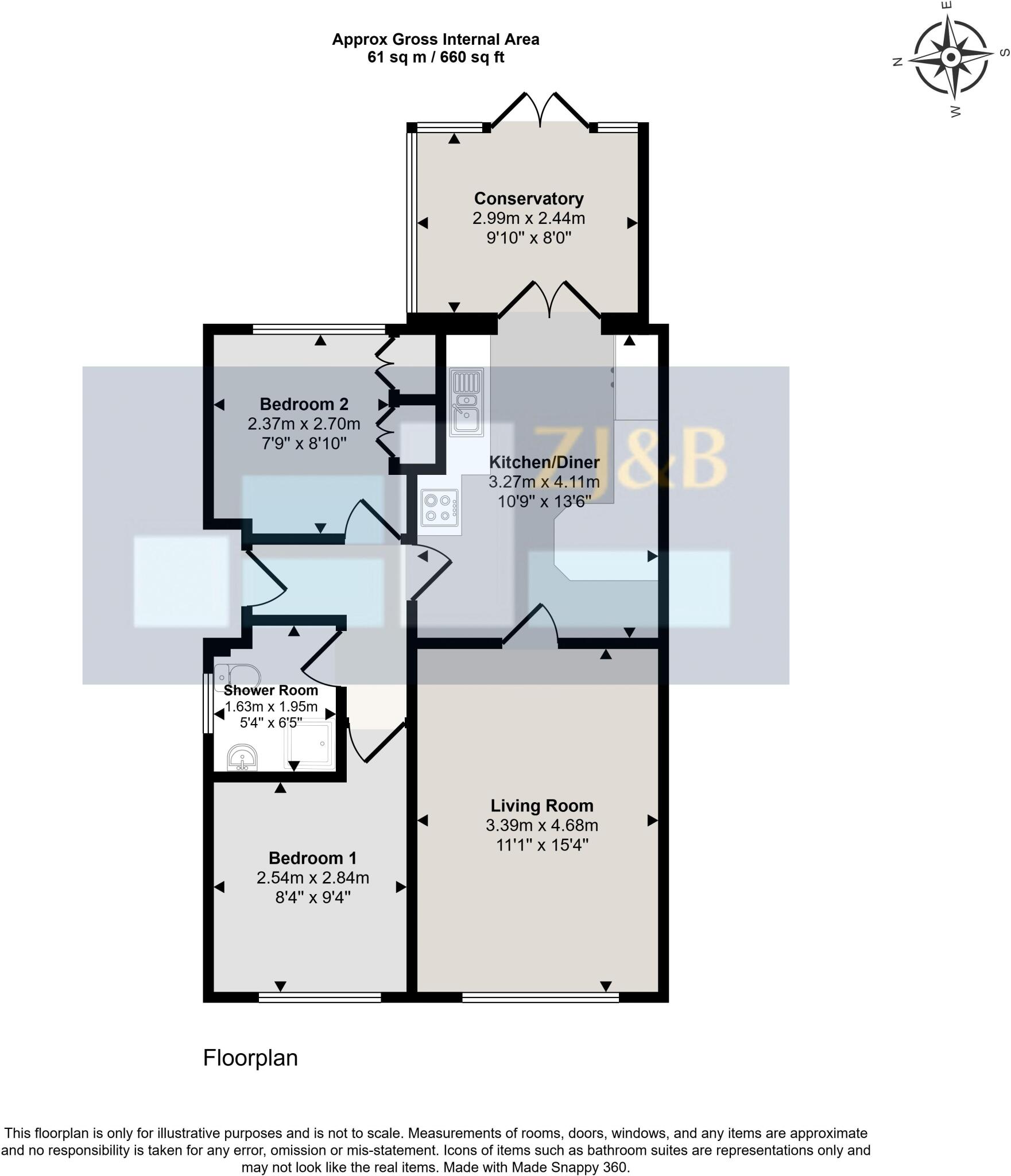 Tilbrook Drive, Shrewsbury, Shropshire, SY1 2TT floorplan