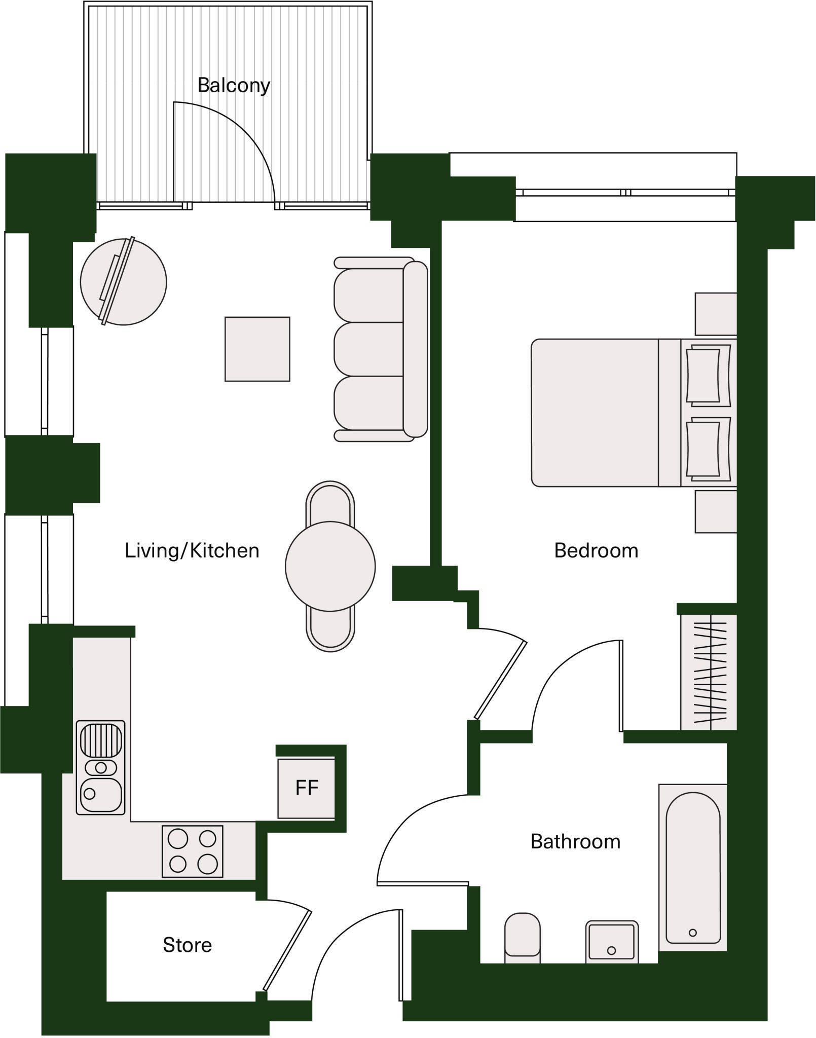Bale and Anchor, Flat B310 Anchor House, Conington Road, London, SE13 floorplan